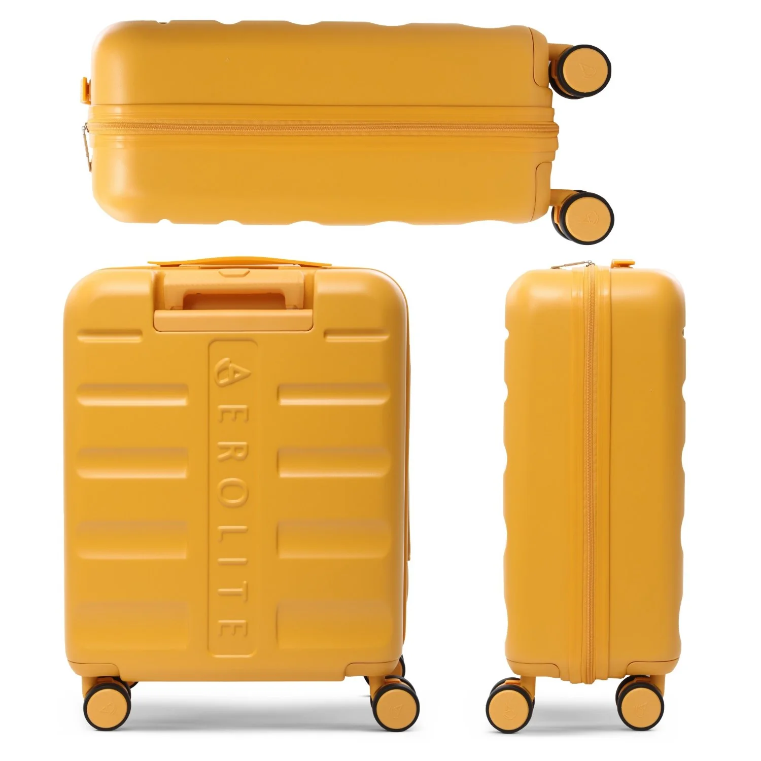 Aerolite Expandable 55x40x20cm to 55x40x23cm Ryanair Priority, Wizz Air Priority, Lufthansa Max Size Lightweight Hard Shell Carry On Hand Cabin Luggage Suitcase with 4 Wheels - Set of 2 (MANGO) - Image 10