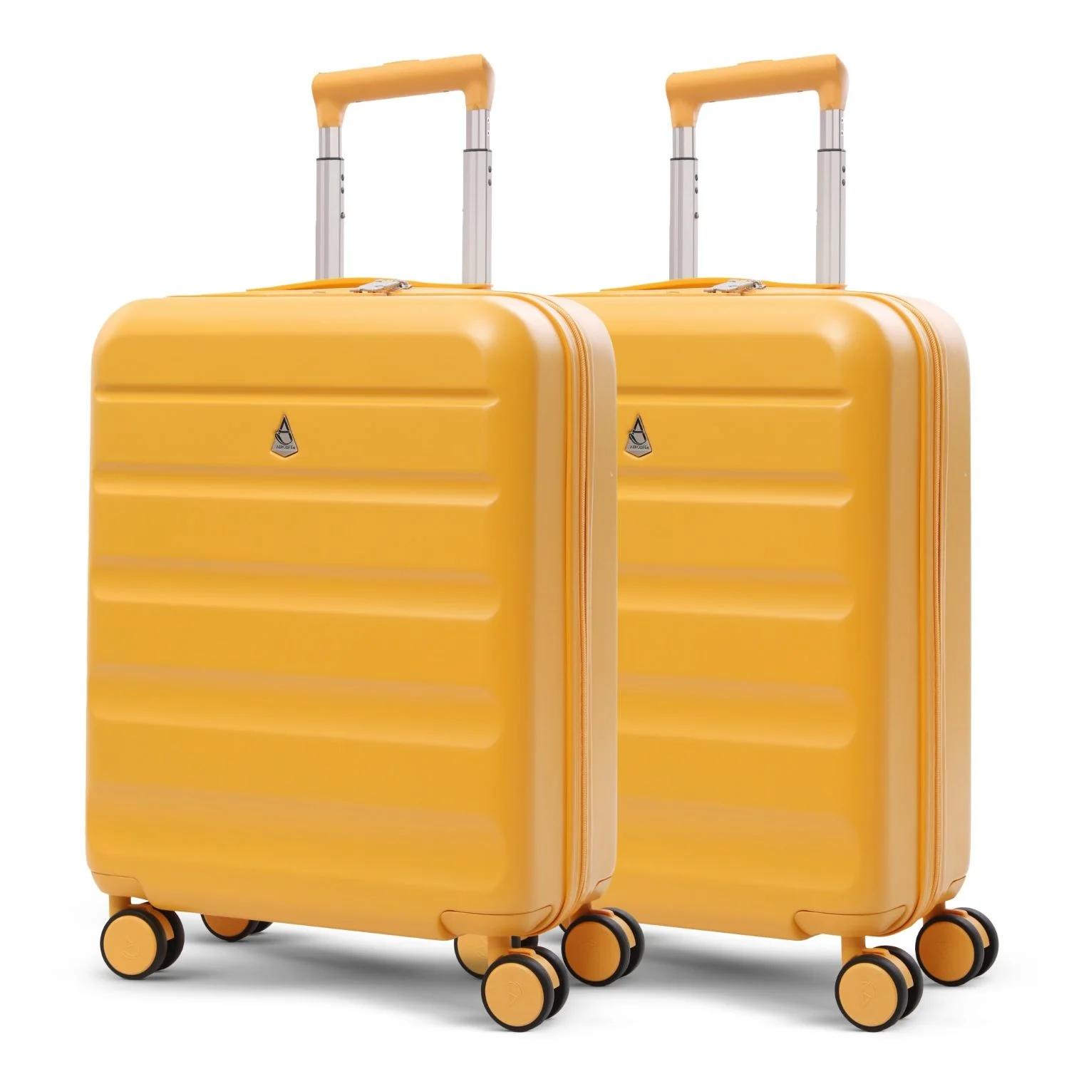 Aerolite Expandable 55x40x20cm to 55x40x23cm Ryanair Priority, Wizz Air Priority, Lufthansa Max Size Lightweight Hard Shell Carry On Hand Cabin Luggage Suitcase with 4 Wheels - Set of 2 (MANGO) - Image 11