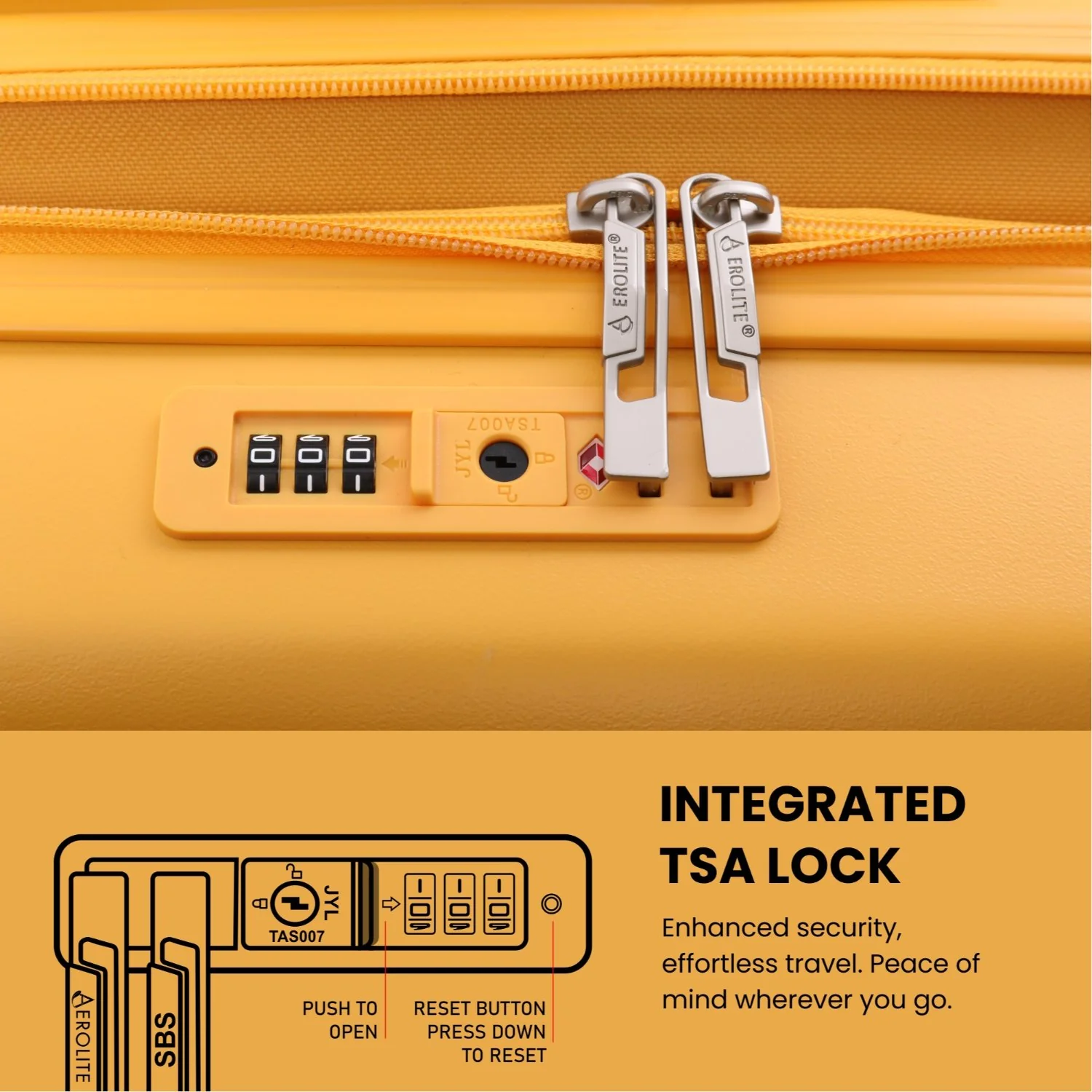 Aerolite Expandable 55x40x20cm to 55x40x23cm Ryanair Priority, Wizz Air Priority, Lufthansa Max Size Lightweight Hard Shell Carry On Hand Cabin Luggage Suitcase with 4 Wheels - Set of 2 (MANGO) - Image 5