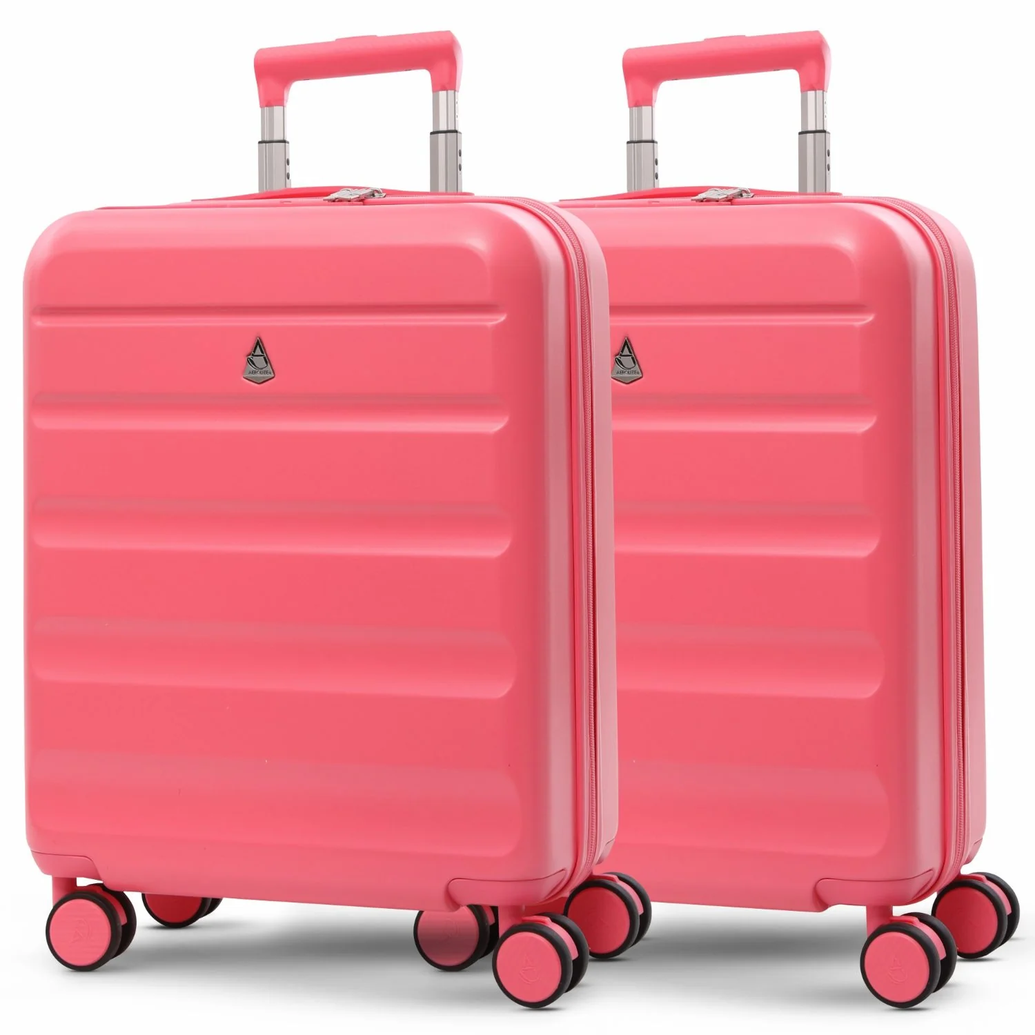Aerolite Expandable 55x40x20cm to 55x40x23cm Ryanair Priority, Wizz Air Priority, Lufthansa Max Size Lightweight Hard Shell Carry On Hand Cabin Luggage Suitcase with 4 Wheels - Set of 2 (PINK) - Image 10