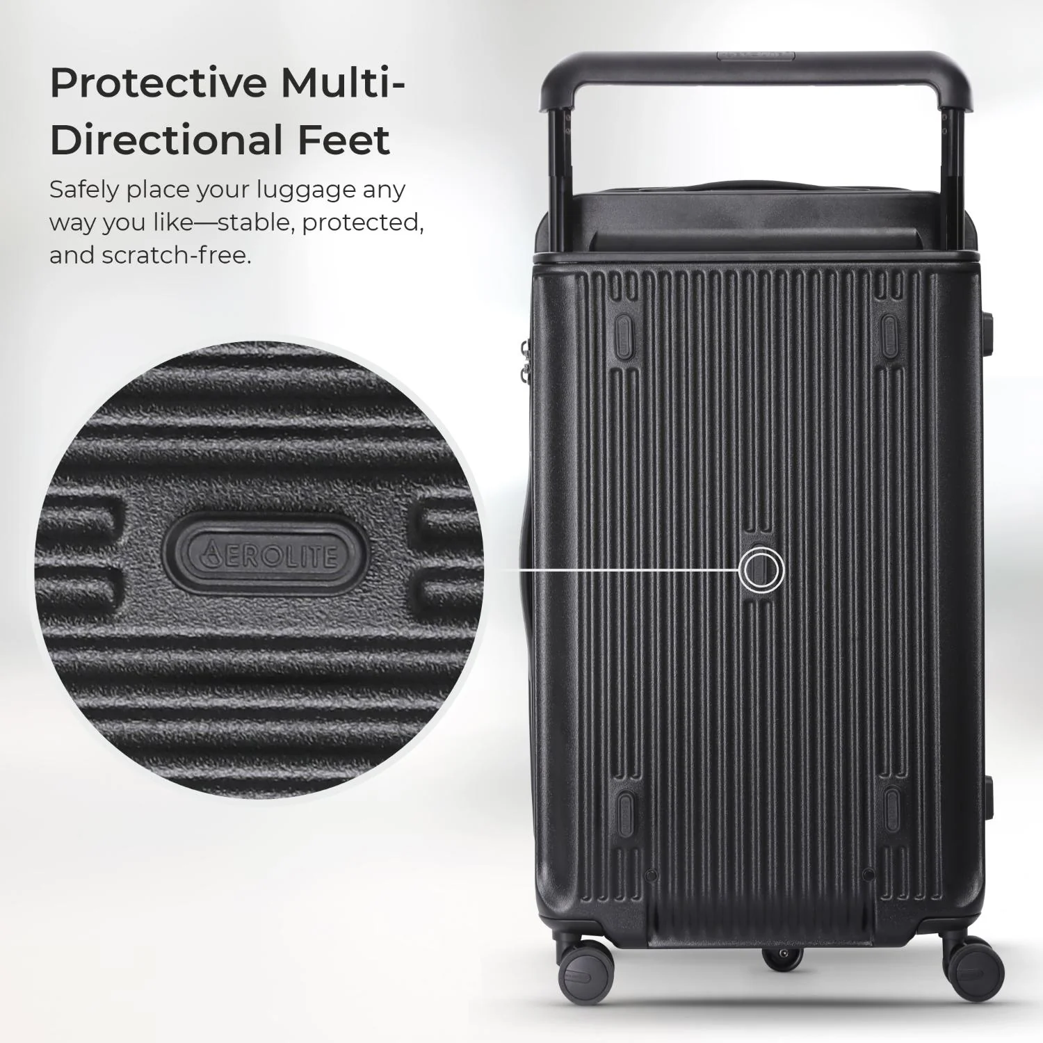 Aerolite M-Lite Trunk – Premium 77cm 100.4L Capacity Check-In Suitcase, Durable PP Polypropylene, TSA Lock, 8+1 Silent Hinomoto Wheels, Luxury Eco Interior, 15-Year Guarantee, Pack Up To 32Kg - Image 6