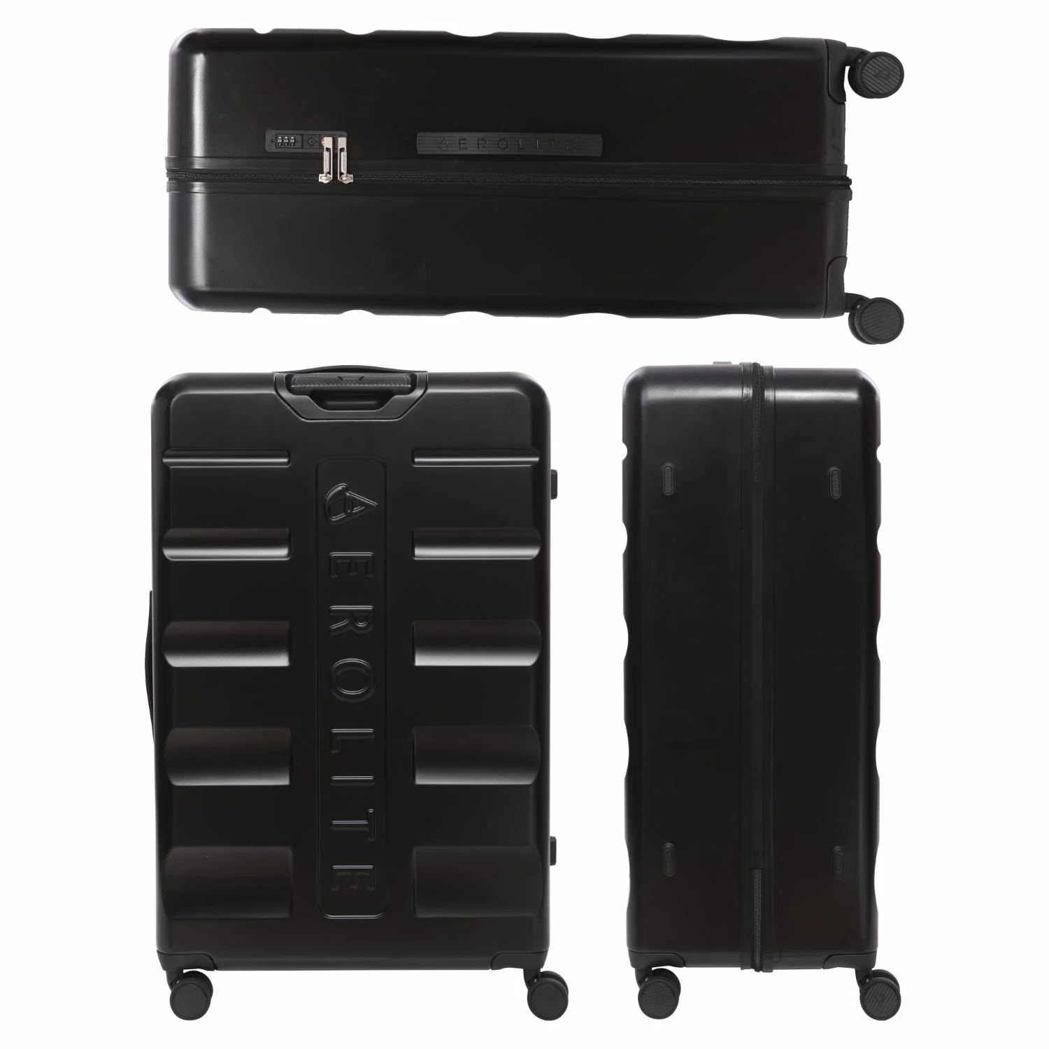Aerolite Extra Large XL 32" 144L Lightweight ABS-polycarbonate Hard Shell Suitcase, 4 Dual Wheel Spinner, TSA Lock, Heavy-Duty Check-In Travel Luggage - Black - Image 5