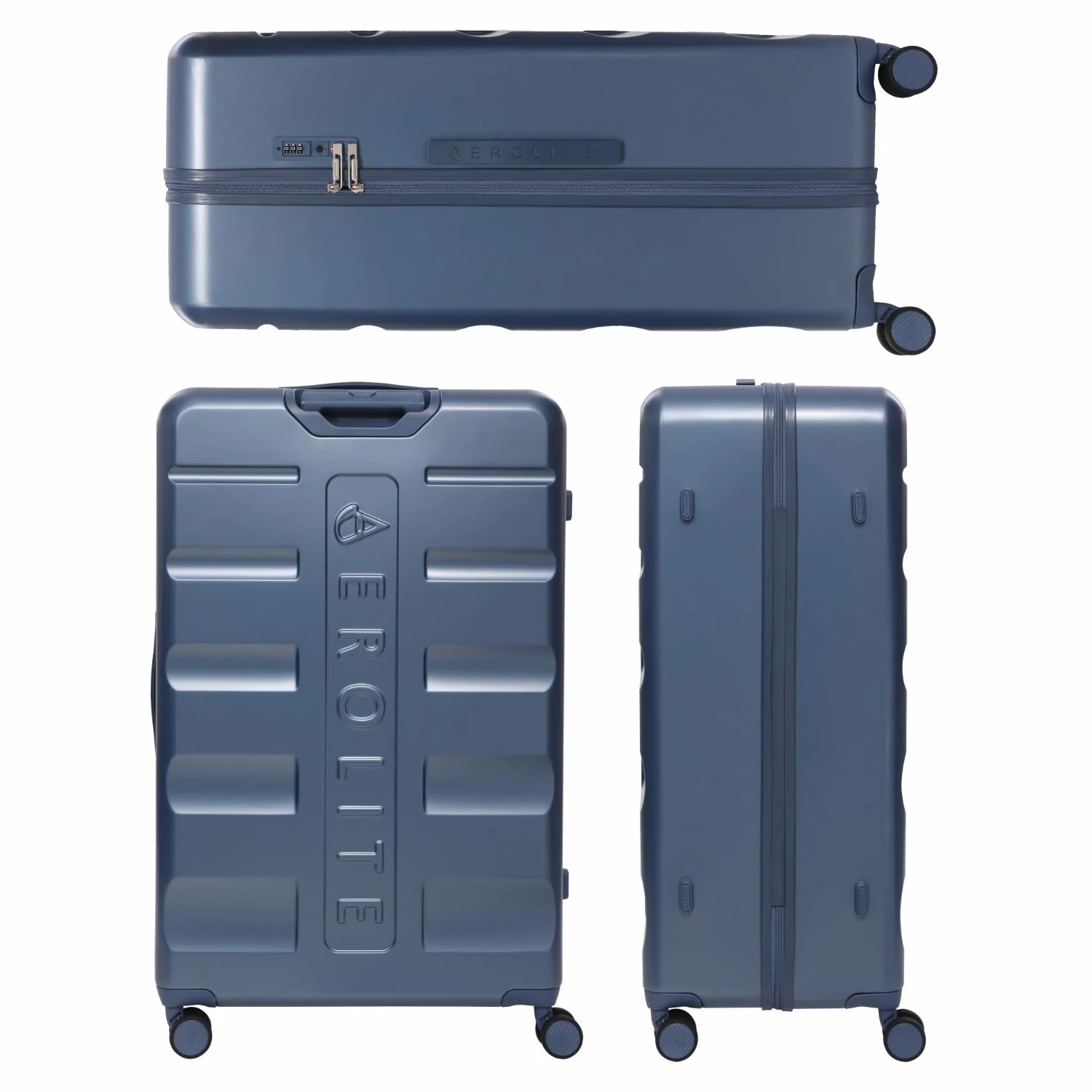 Aerolite Extra Large XL 32" 144L Lightweight ABS-polycarbonate Hard Shell Suitcase, 4 Dual Wheel Spinner, TSA Lock, Heavy-Duty Check-In Travel Luggage - Blue - Image 5