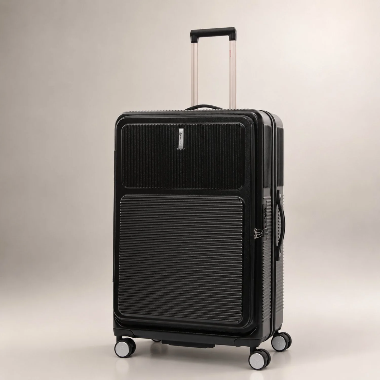 Aerolite FLX™ Premium Front Loading Large 30" Suitcase, Expandable to 125L, Lightweight PC Alloy Hard Shell, 8-Wheel Spinner, TSA Lock, 30 Inch Checked Luggage - Black