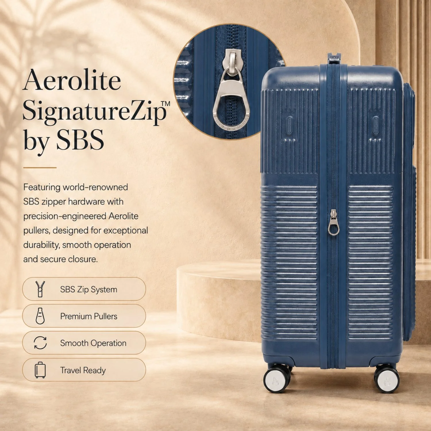 Aerolite FLX™ Premium Front Loading Large 30" Suitcase, Expandable to 125L, Lightweight PC Alloy Hard Shell, 8-Wheel Spinner, TSA Lock, 30 Inch Checked Luggage - Blue - Image 7