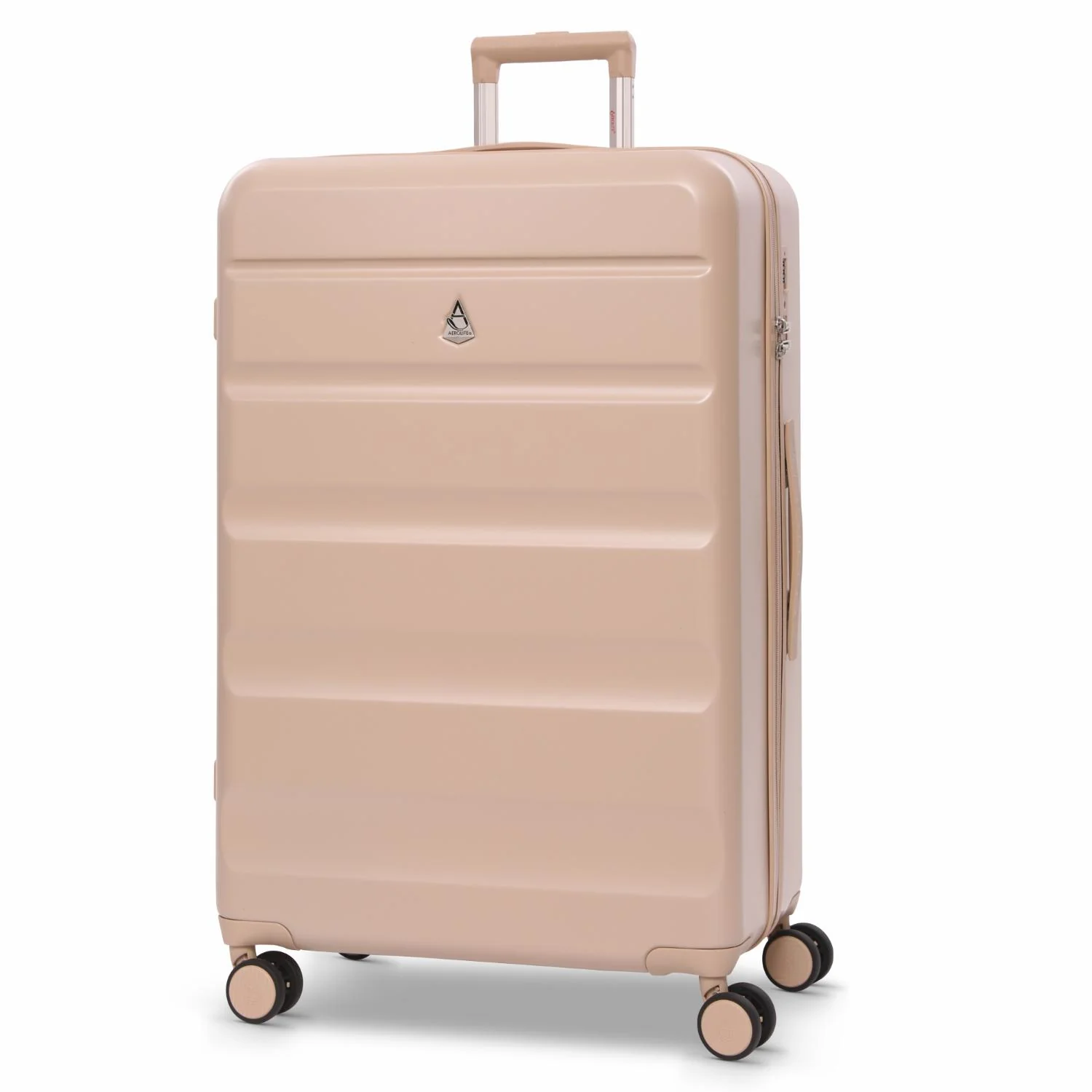Aerolite Large 28" 100L Lightweight ABS-polycarbonate alloy Hard Shell Suitcase, 4 Dual Wheel Spinner, TSA Lock, Durable Check-In Hold Luggage - Beige - Image 6