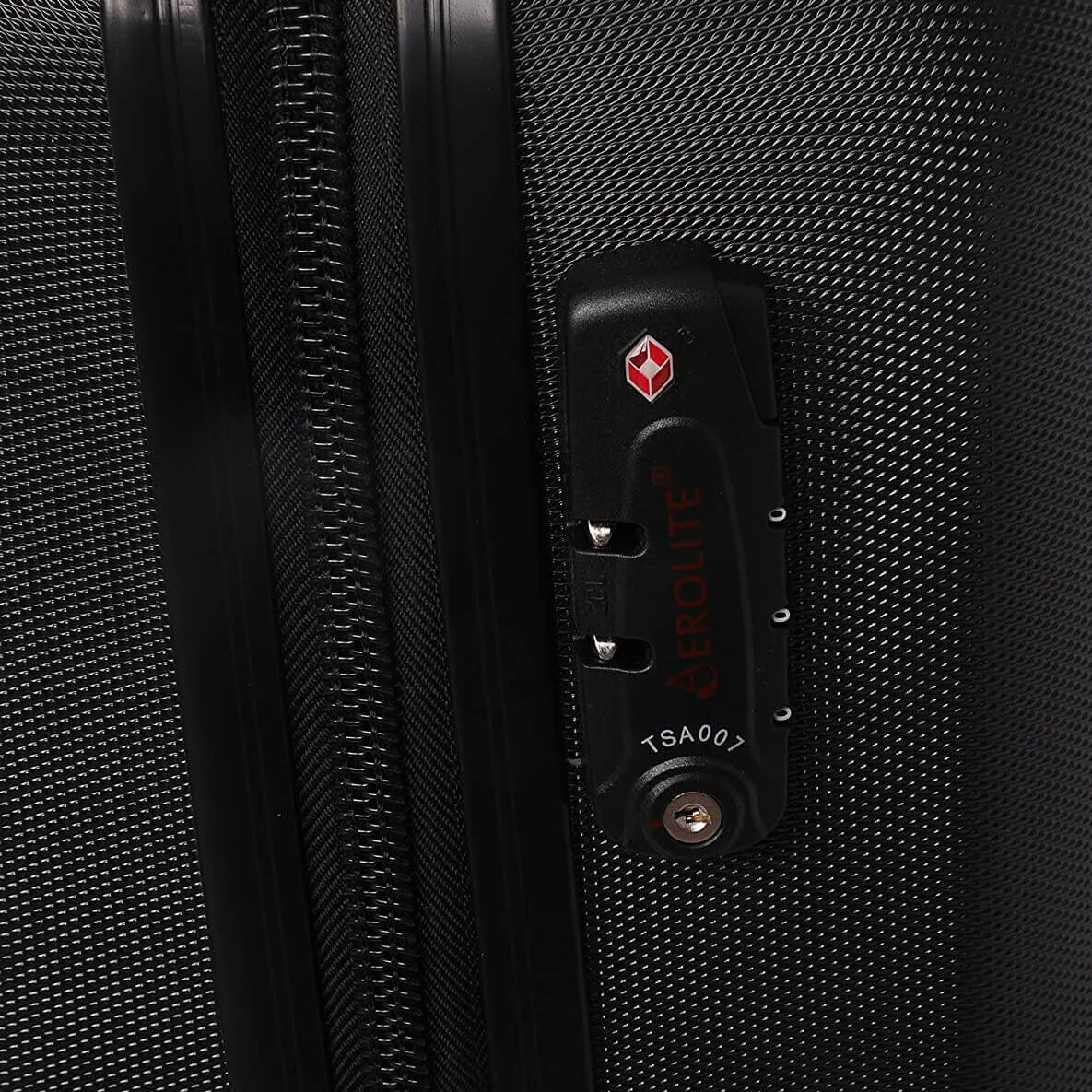 Aerolite Lightweight ABS Hard Shell Travel Hold Check in Luggage Suitcase 4 Wheels, Black - Image 9