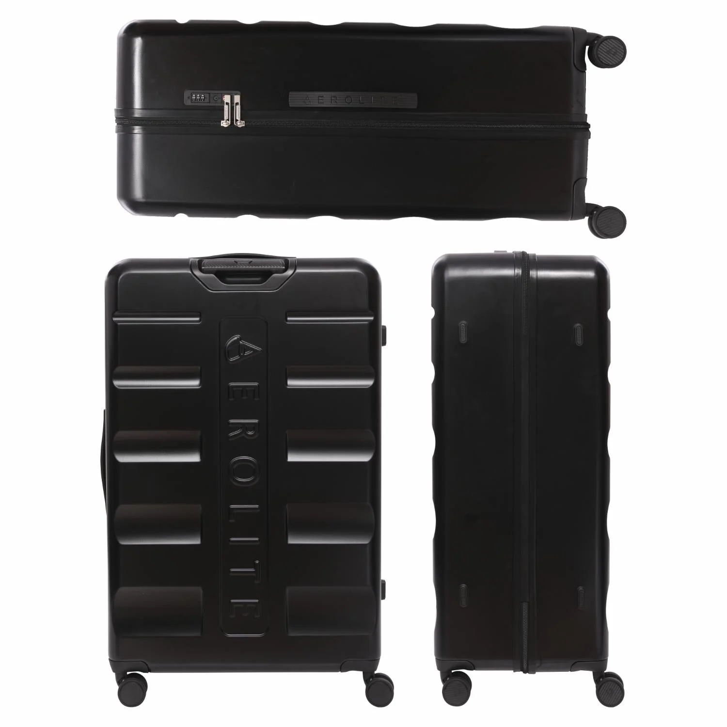 Aerolite 4-Piece ABS-polycarbonate Lightweight Luggage Set – Expandable Cabin, Medium, Large & XL Hard Shell Suitcases with Spinner Wheels & TSA Lock – Black - Image 21
