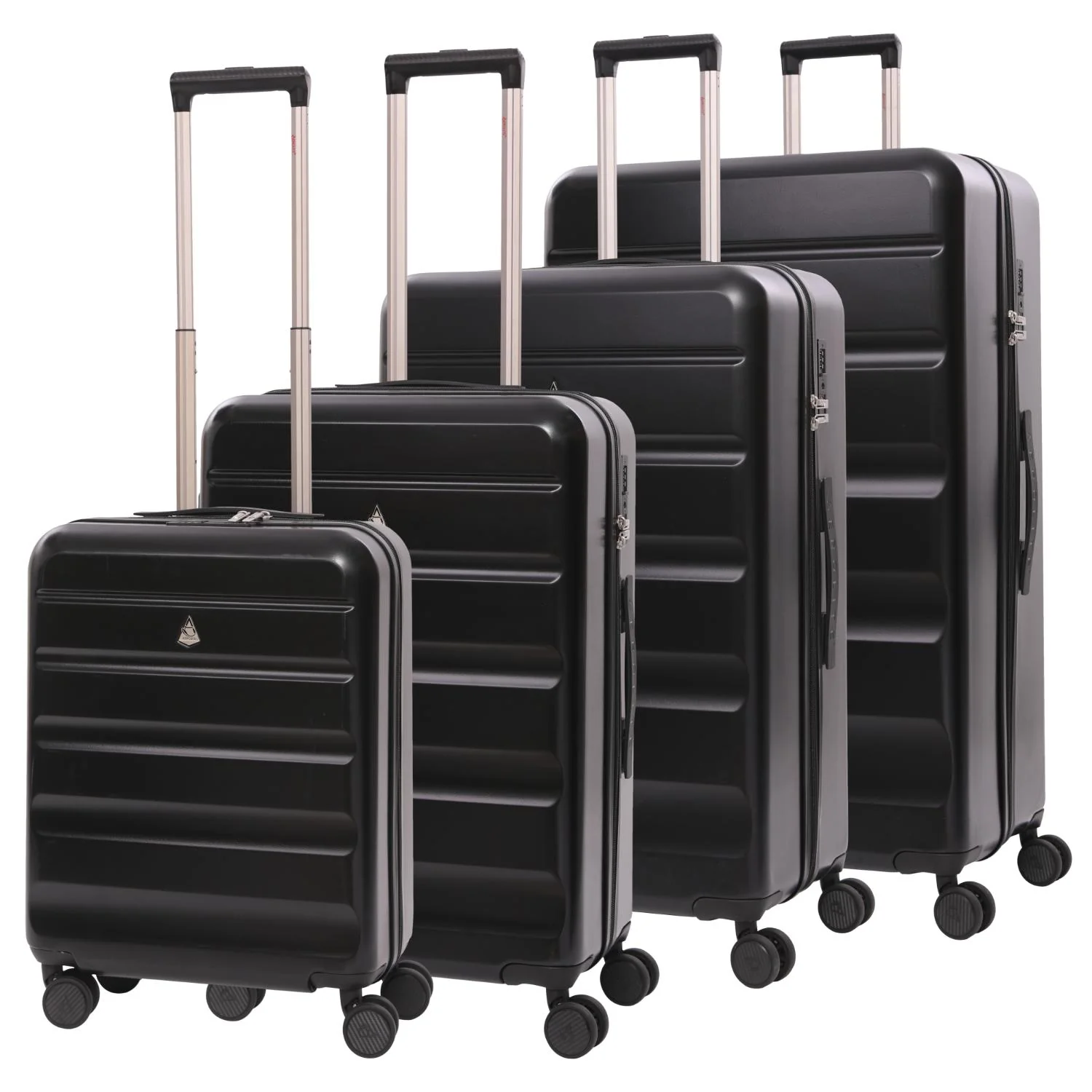 Aerolite 4-Piece ABS-polycarbonate Lightweight Luggage Set – Expandable Cabin, Medium, Large & XL Hard Shell Suitcases with Spinner Wheels & TSA Lock – Black - Image 22