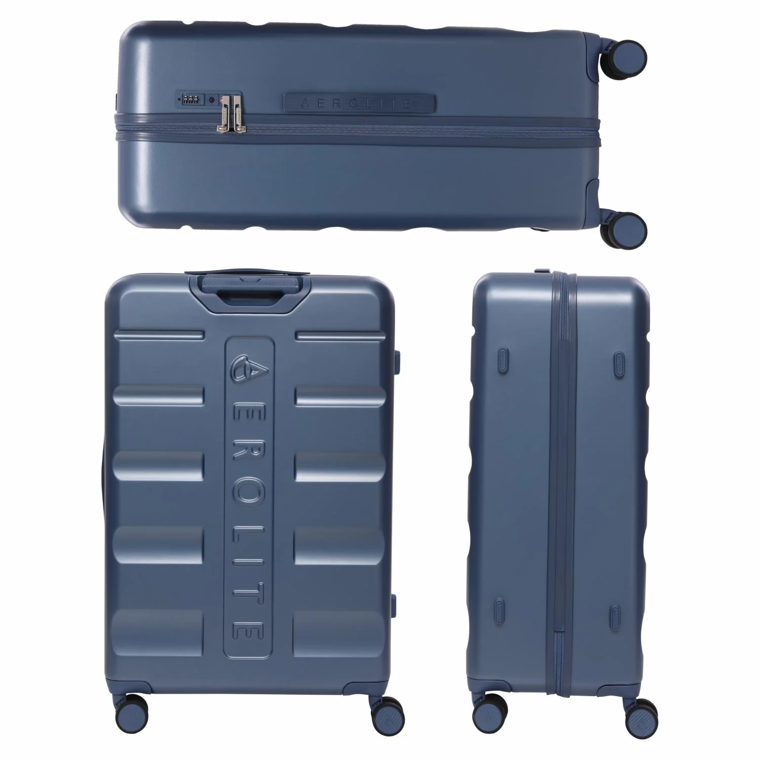 Aerolite 3-Piece Luggage Set – Lightweight Hard Shell Suitcases with 4 Dual Spinner Wheels & TSA Lock – Expandable Cabin (21”), Medium (24”), Large (28”) – Expandable Carry-On Case Included – Blue - Image 16