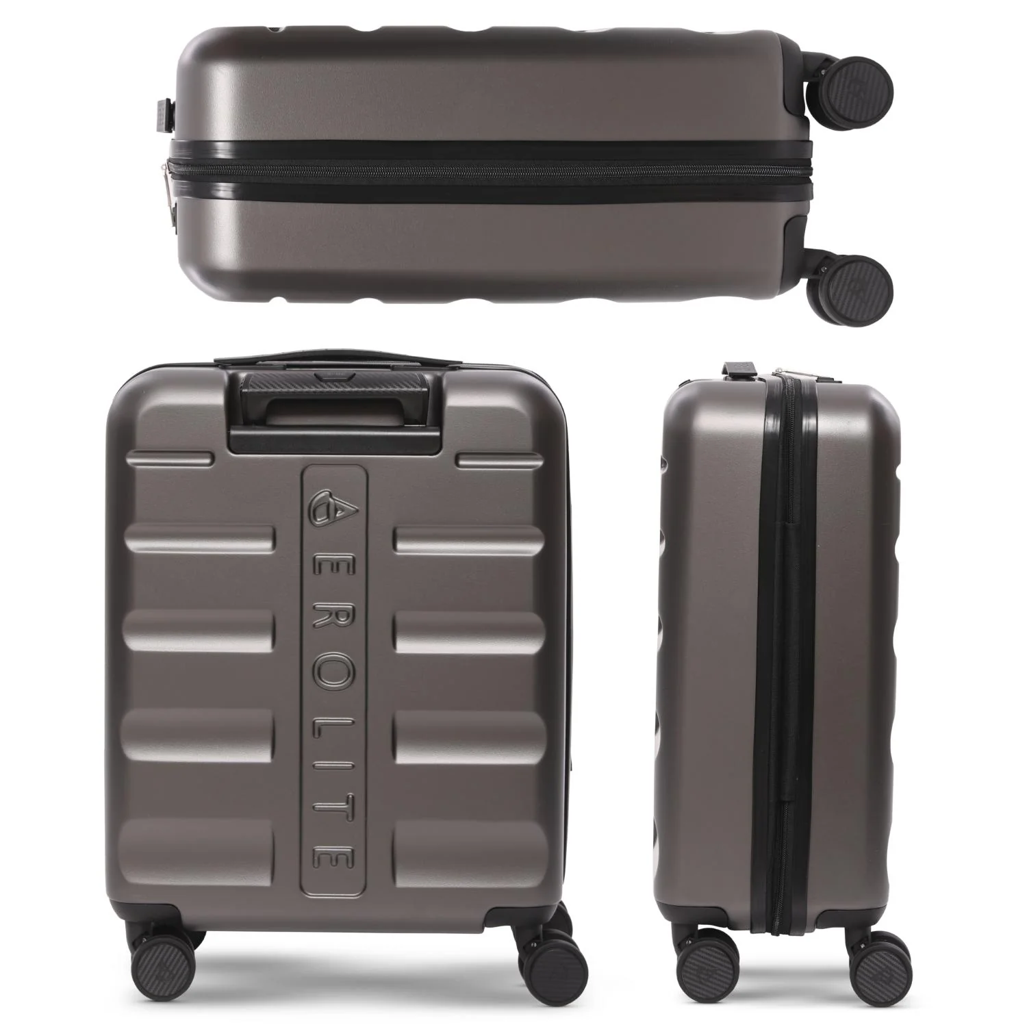 Aerolite 4-Piece ABS-Polycarbonate Lightweight Luggage Set – Expandable Cabin, Medium, Large & XL Hard Shell Suitcases with Spinner Wheels & TSA Lock – Charcoal - Image 9