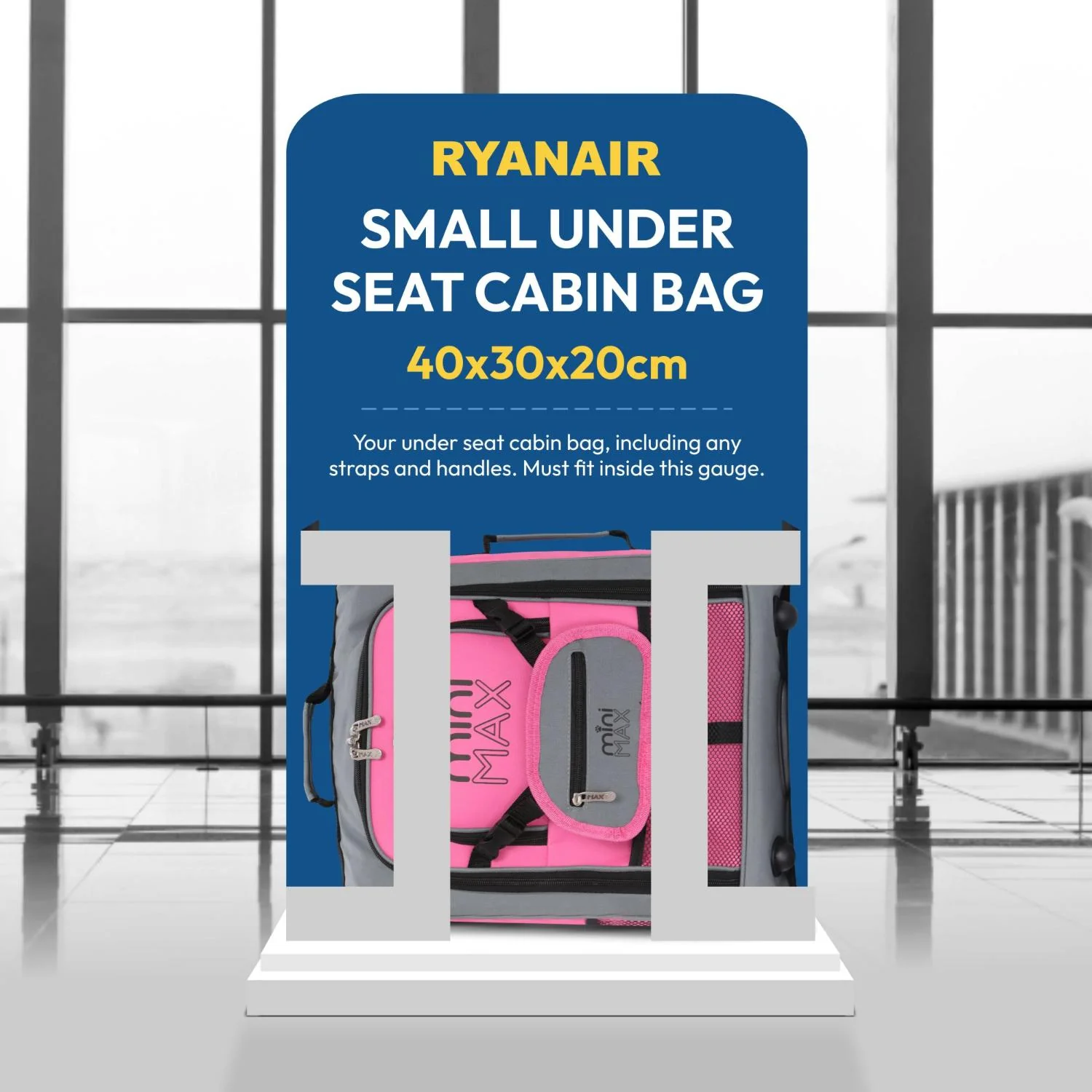 Aerolite MiniMAX New Ryanair 40x30x20 Maximum Size Cabin Underseat Trolley Backpack, also fits Wizz Air maximum size requirements, 2 Wheels - Image 11