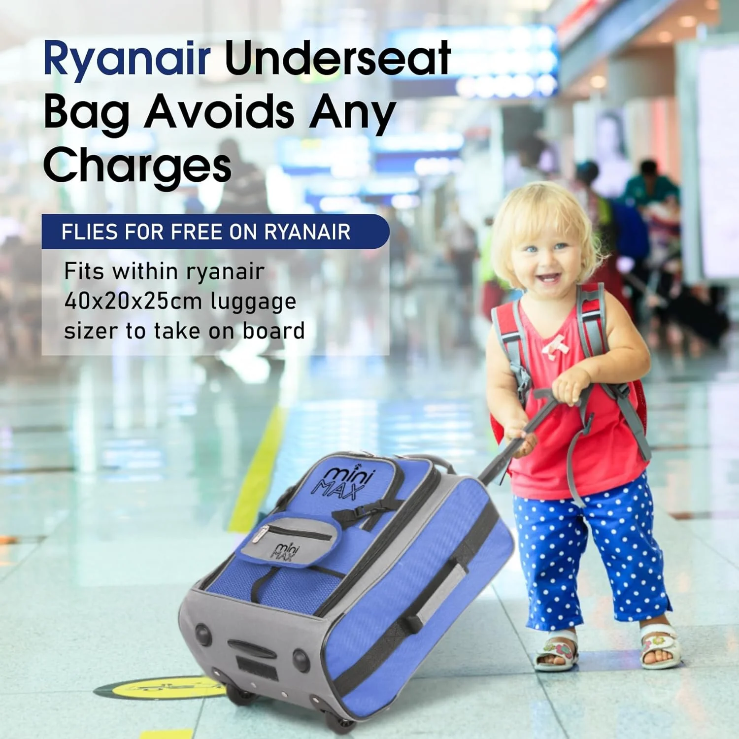 Aerolite MiniMAX New 2025 (40x20x25cm) Trolley Backpack Cabin Luggage, Maximum Allowance for Ryanair, 2 Year Warranty, 20L - Image 15