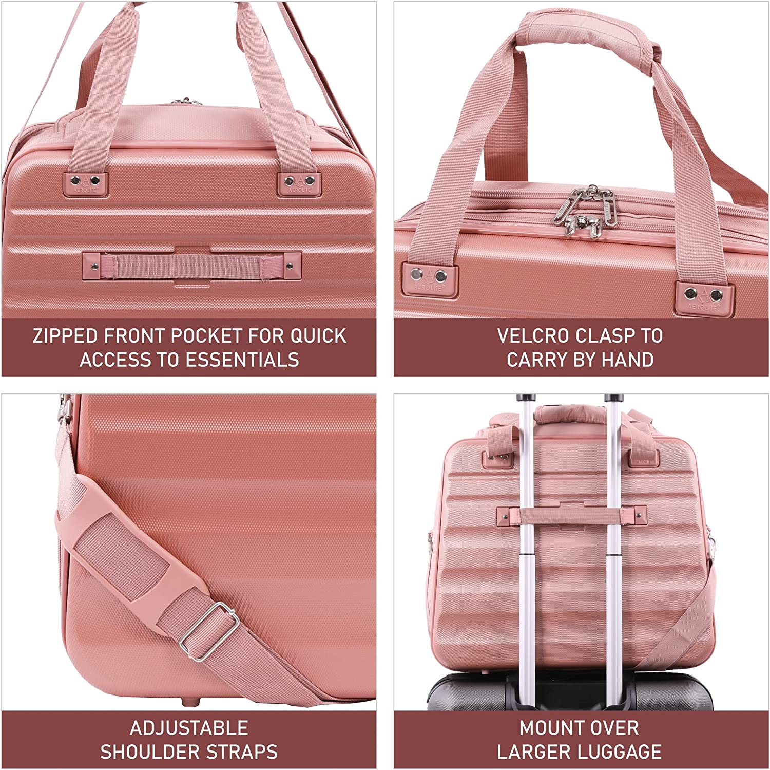 Aerolite Easyjet Maximum Size 45x36x20cm New Summer 2025 Hand Cabin Approved Luggage, Hardshell Carry On Holdall Shoulder Under Seat Flight Bag With 2 Years Of Warranty - Image 6