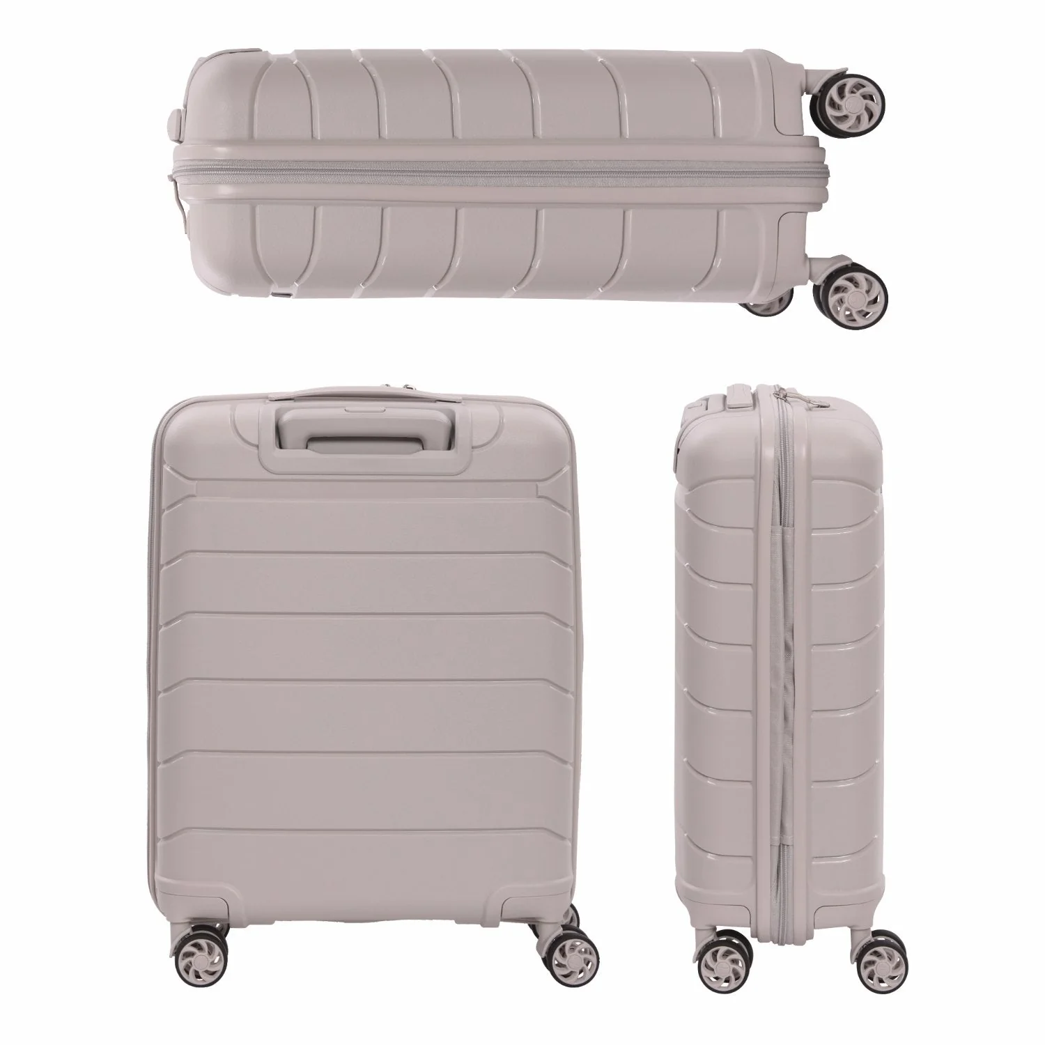 Aerolite Premium PP 2-Piece Luggage Set, Lightweight Polypropylene Hard Shell Suitcases with 4 Dual Spinner Wheels & TSA Lock, Expandable Cabin (21”), Large (28”) – Cream - Image 9