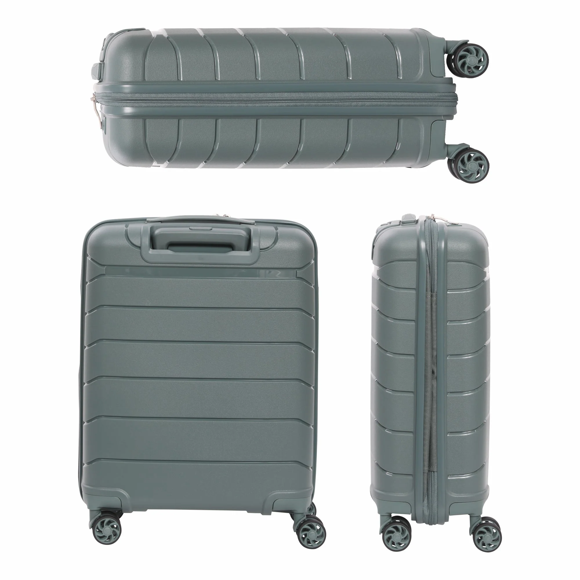 Aerolite Premium PP 2-Piece Luggage Set, Lightweight Polypropylene Hard Shell Suitcases with 4 Dual Spinner Wheels & TSA Lock, Expandable Cabin (21”), Large (28”), Expandable Carry-On Case Included – Dark Green - Image 8