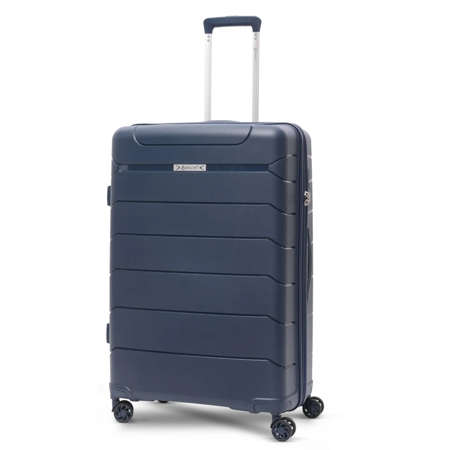 Aerolite Premium PP 2-Piece Luggage Set, Lightweight Polypropylene Hard Shell Suitcases with 4 Dual Spinner Wheels & TSA Lock, Expandable Cabin (21”), Large (28”), Expandable Carry-On Case Included – Navy - Image 9