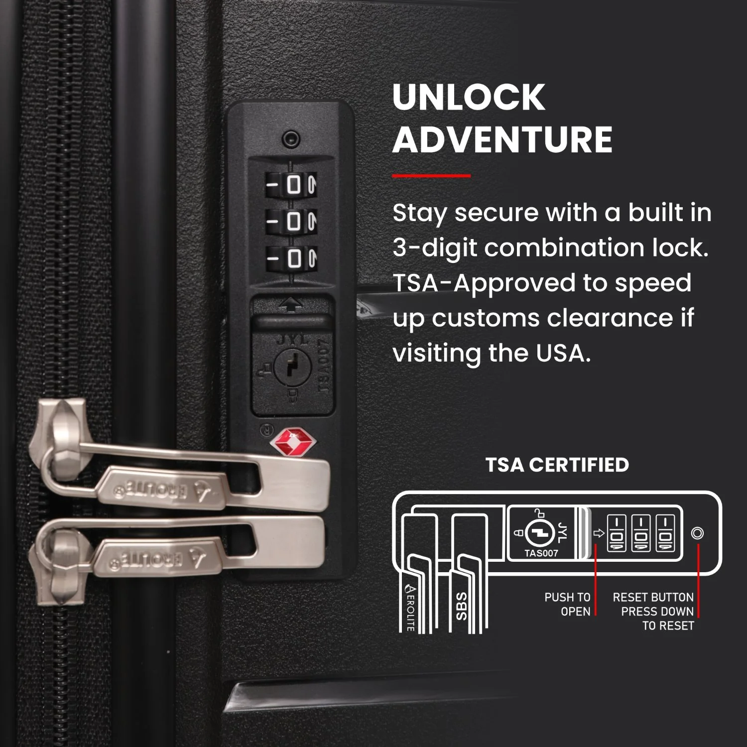 Aerolite 24” Medium 67L Lightweight Polypropylene (PP) Check-In Suitcase – Hard Shell Luggage with Spinner Wheels, TSA Lock & Organised Interior, Black - Image 4