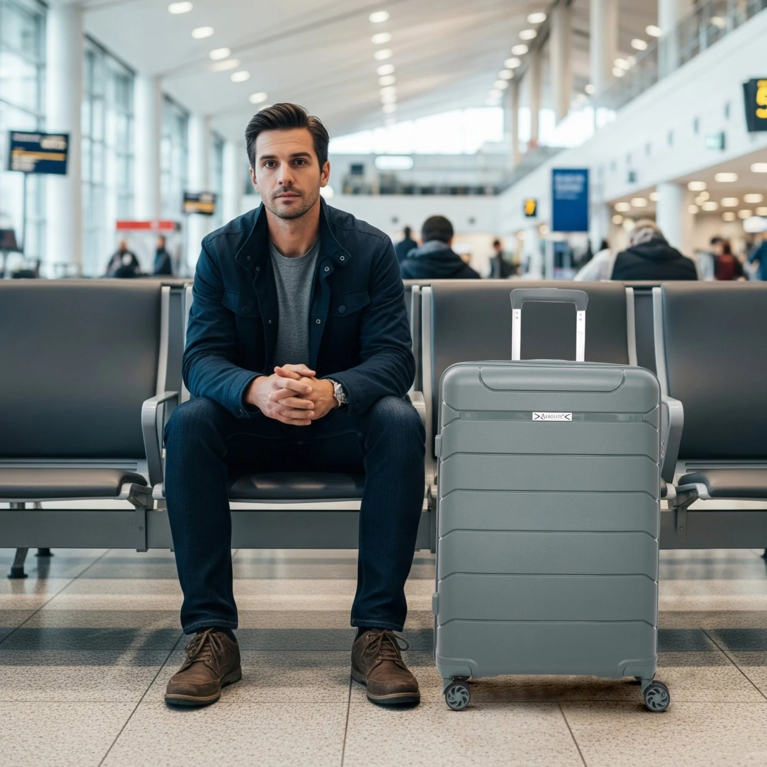 Aerolite 24” Medium 67L Lightweight Polypropylene (PP) Check-In Suitcase – Hard Shell Luggage with Spinner Wheels, TSA Lock & Organised Interior, Green - Image 6