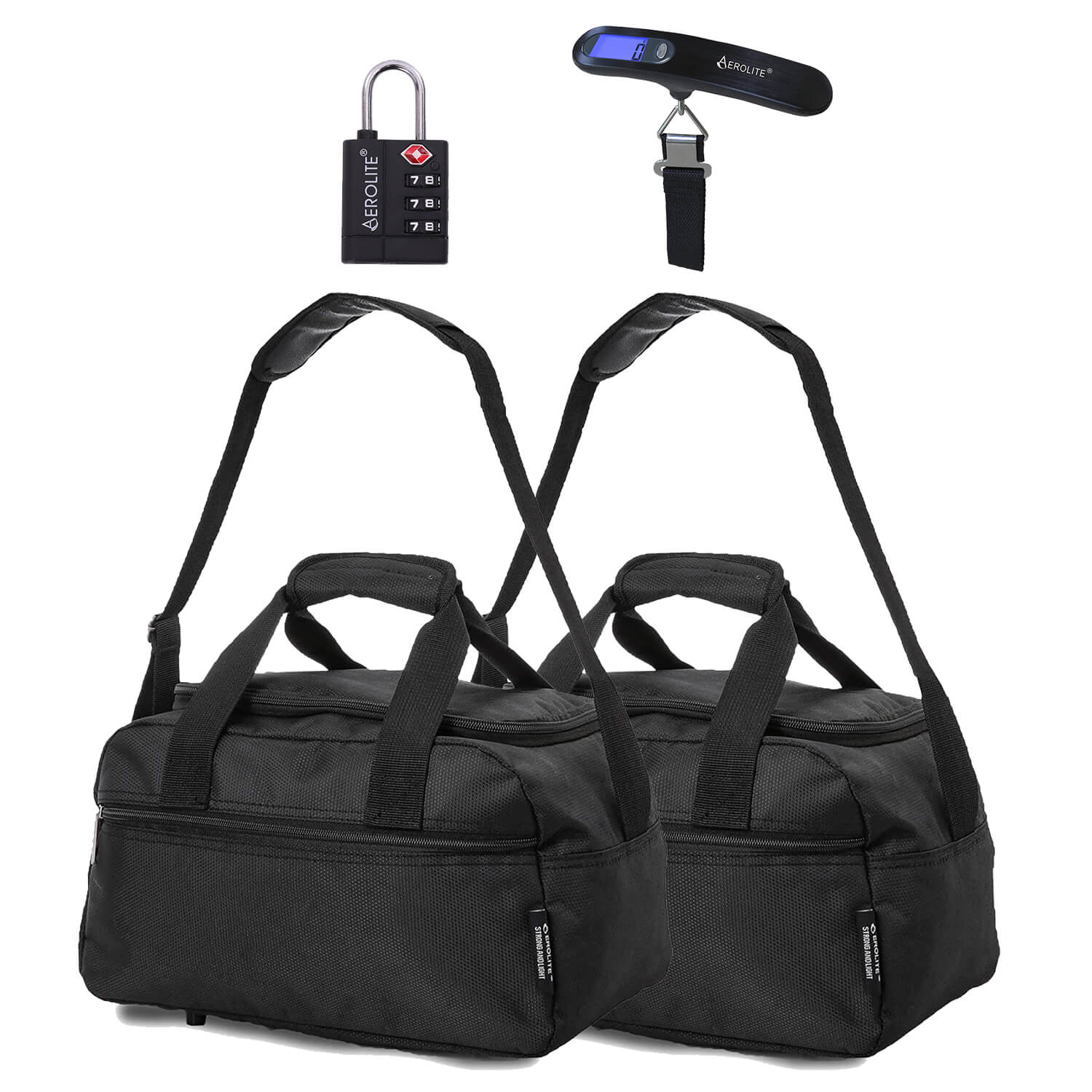Aerolite (40x20x25cm) Approved for Ryanair Free Allowance Holdall Cabin Underseat Bag with Digital Luggage Scale, and TSA Approved Three Dial Combination Lock - Image 11