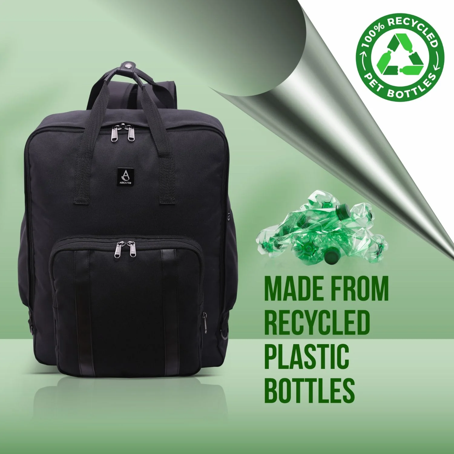 Aerolite 45x36x20cm Easyjet Maximum Eco-Friendly Super Premium Quality Backpack With Removable Small Carry Pouch Recycled Eco-Friendly, Shower-Resistant Cabin Luggage Approved Travel Carry On Flight Rucksack with 10 Year Warranty - Image 6