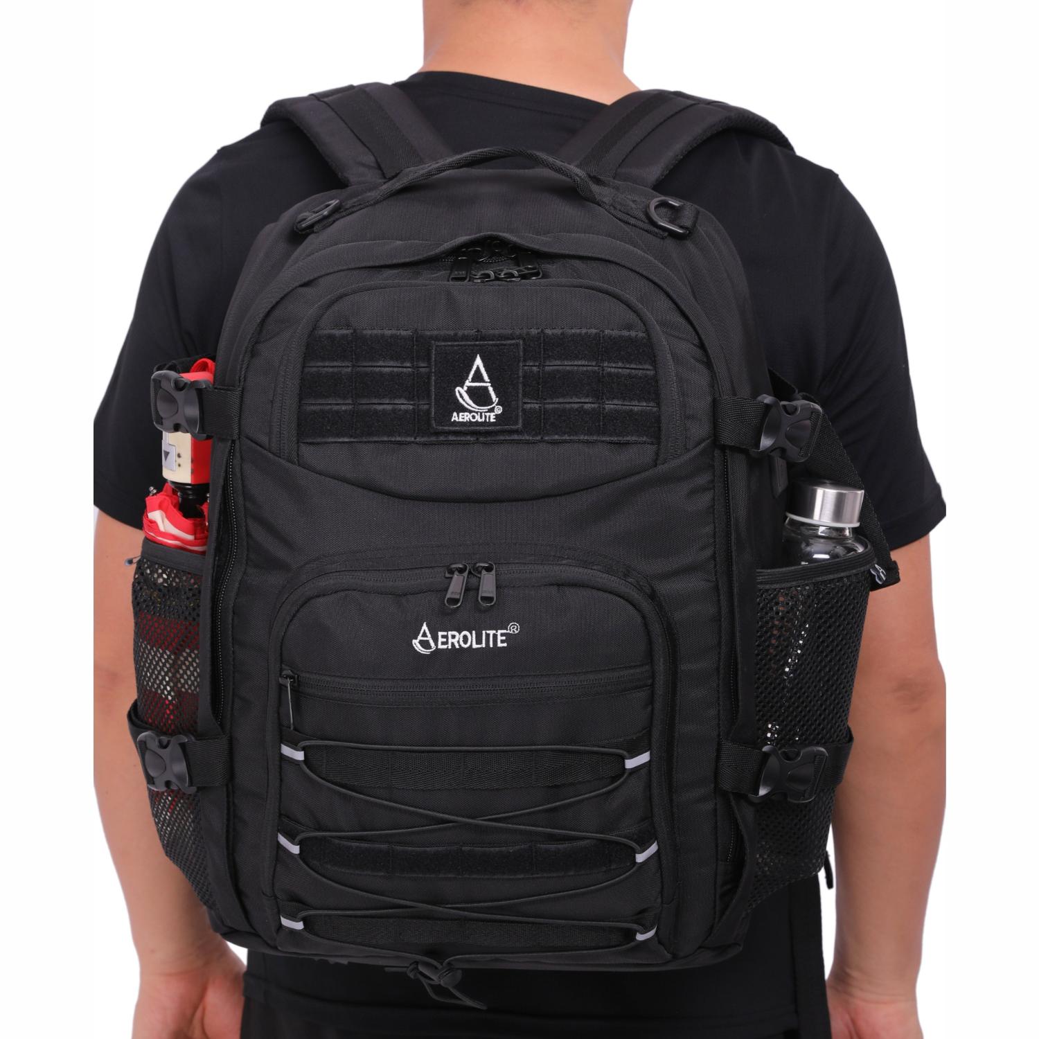 Aerolite 45x36x20cm Easyjet Maximum Premium Quality Tactical Backpack, Made From Recycled Eco-Friendly Shower-Resistant Material, 10 Year Brand Warranty - Image 9