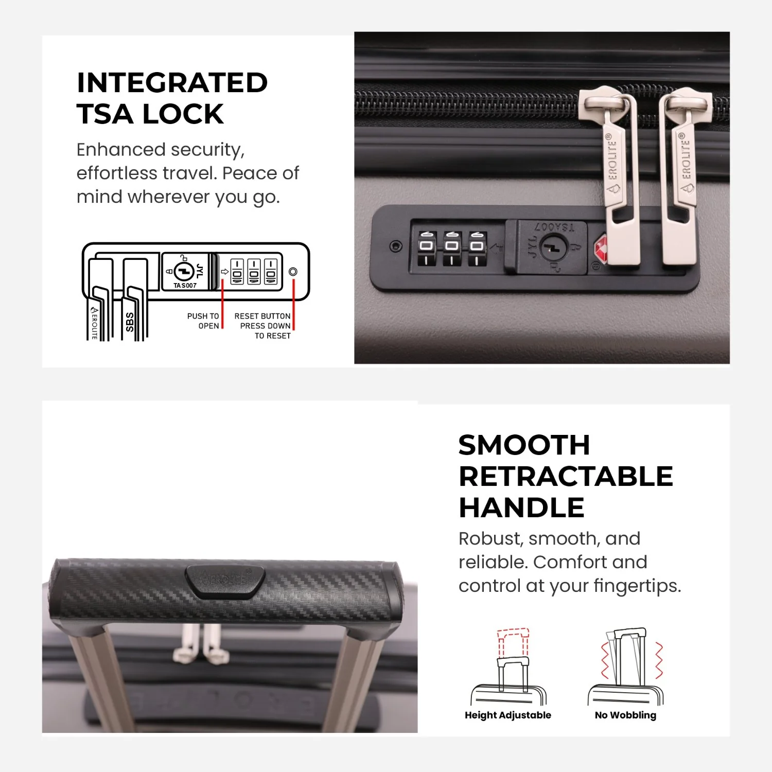 Aerolite Ryanair Priority Max Cabin Luggage Set – 55x40x20cm Expandable Hard Shell Suitcase 40–46L + New Ryanair Size 40x30x20cm Eco Underseat Holdall 24L (Charcoal + Black) - Image 5