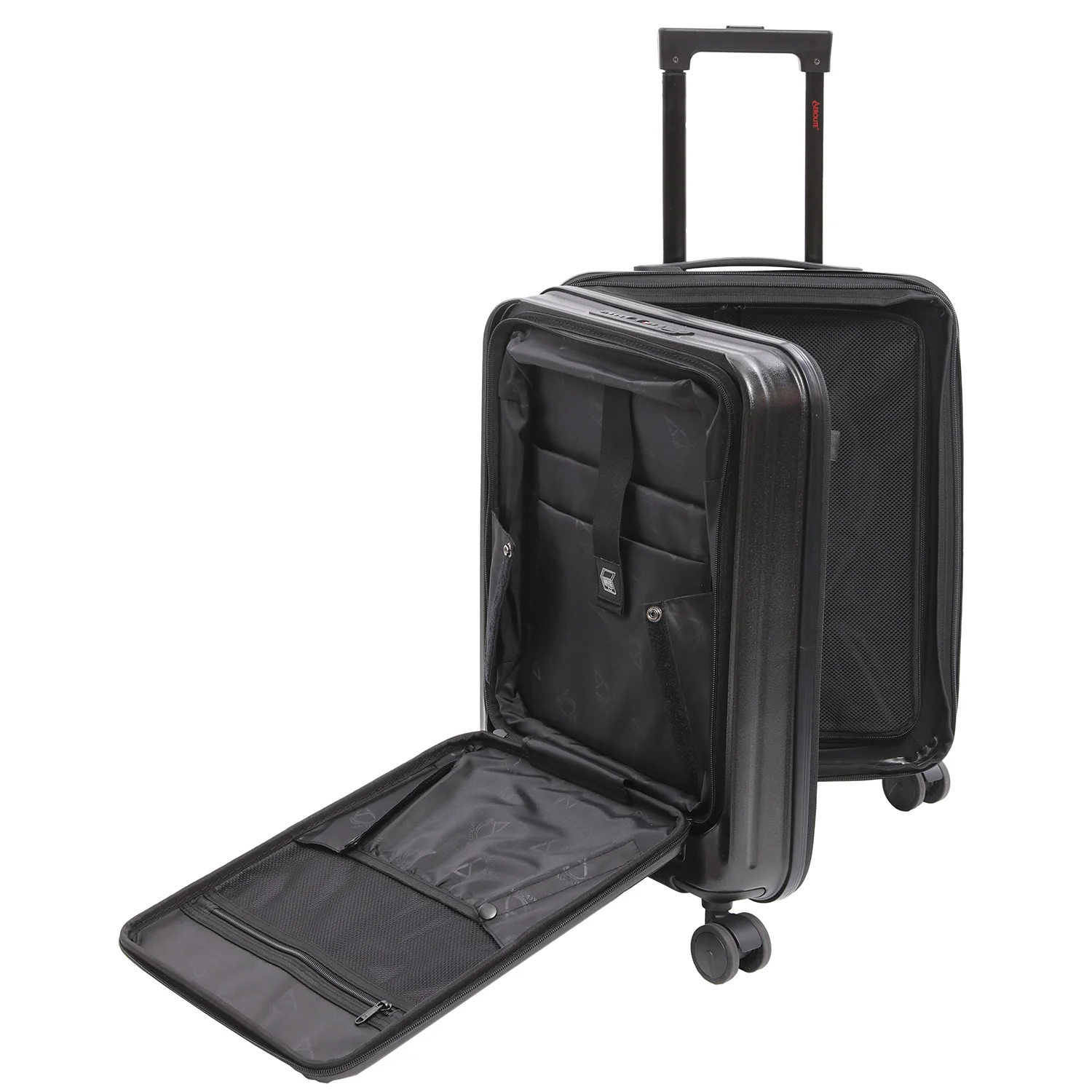 Aerolite M-Lite Smart 21” Cabin Suitcase – Expandable 55x40x20cm to 55x40x23cm, Front Laptop Compartment, Silent Japanese Hinomoto Wheels with Brake Button, Durable Polypropylene, USB Charging & TSA Lock - Image 11