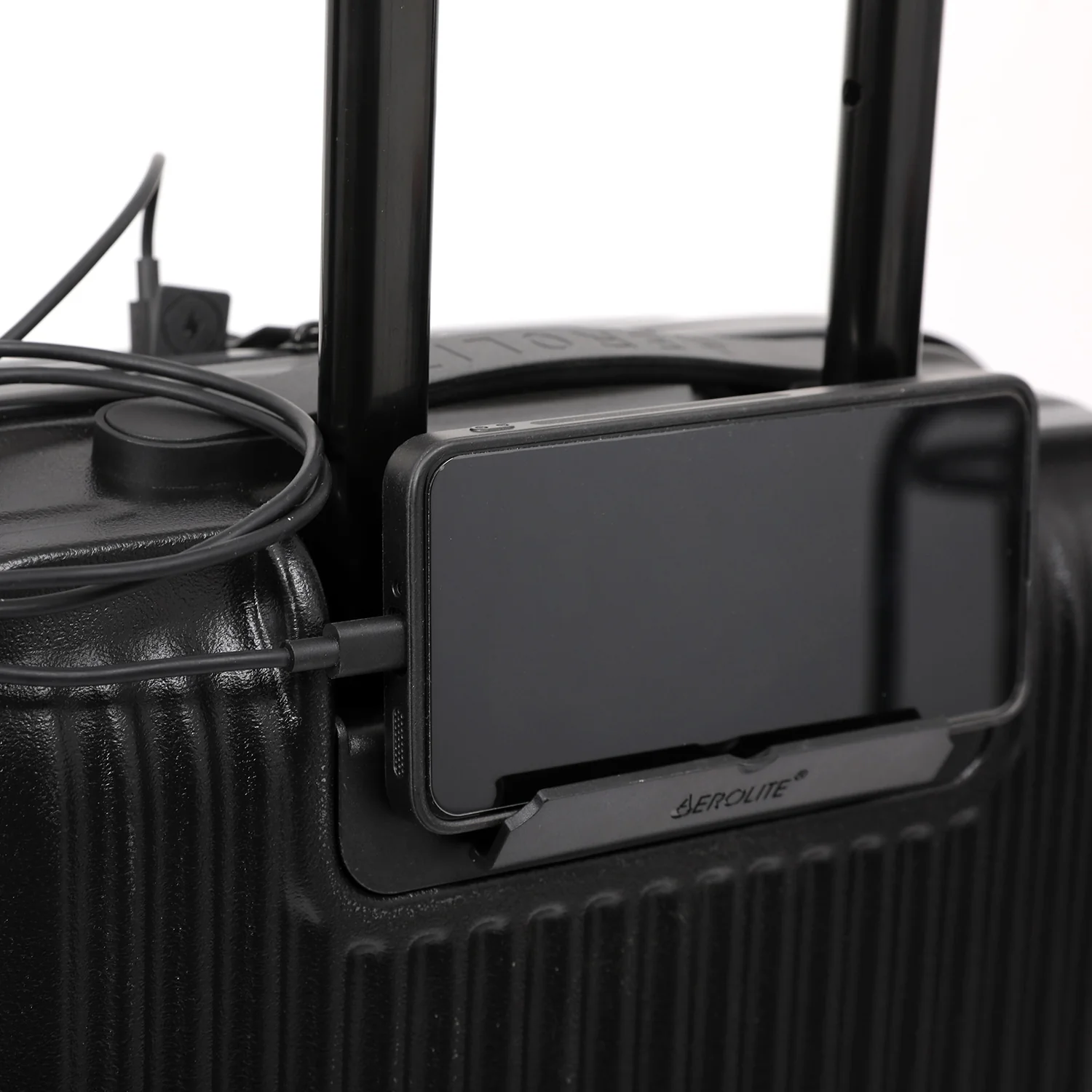 Aerolite M-Lite Smart 21” Cabin Suitcase – Expandable 55x40x20cm to 55x40x23cm, Front Laptop Compartment, Silent Japanese Hinomoto Wheels with Brake Button, Durable Polypropylene, USB Charging & TSA Lock - Image 16