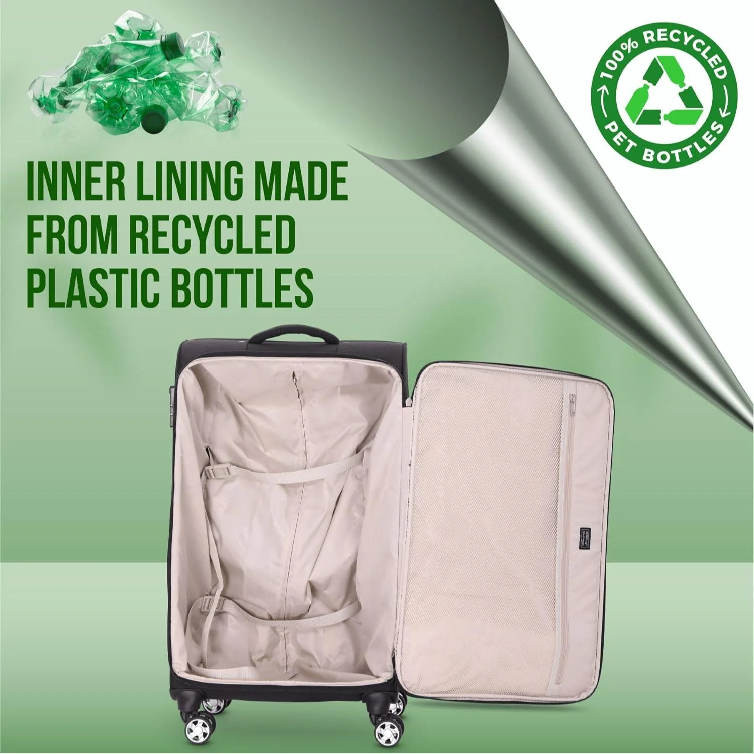 Aerolite Super Lightweight 4 Wheels Soft Shell Cabin & Hold Luggage, Cabin Size Approved for Ryanair (Priority), easyJet (Plus/Large Cabin), British Airways, Delta, Lufthansa, (Cabin 21", Medium 26", Large 30") - Image 13