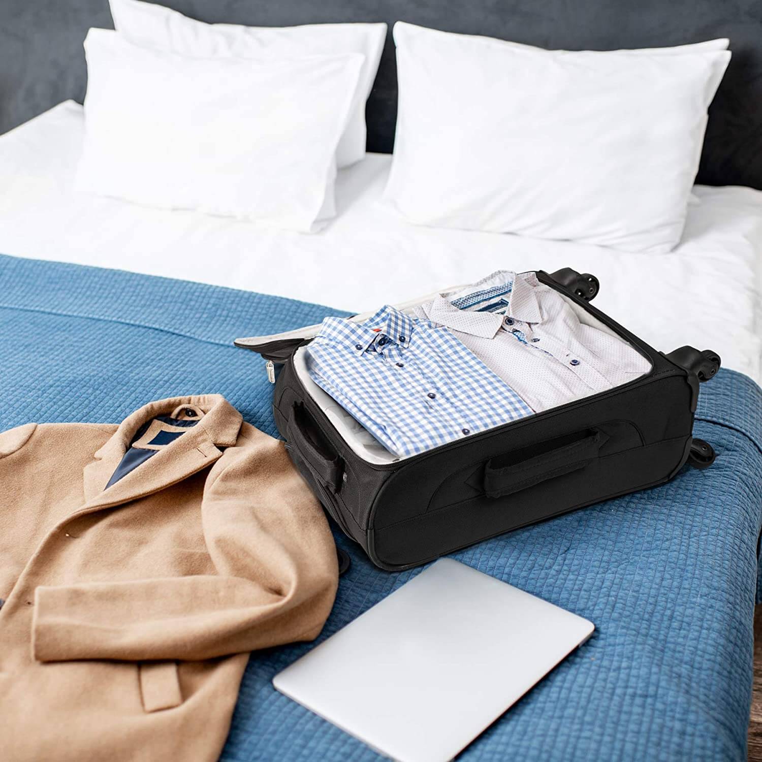 Aerolite Super Lightweight 4 Wheels Soft Shell Cabin Luggage Approved for Ryanair (Priority), Easyjet (Plus/Large Cabin), British Airways, Delta, Lufthansa - Image 6