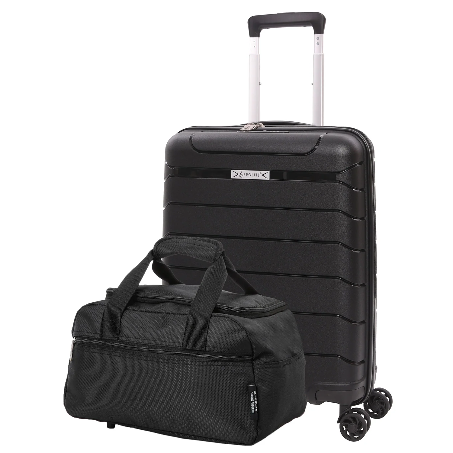 Aerolite Travel Bundle – 55x40x20/23cm Expandable Cabin Suitcase + 40x20x25cm Ryanair-Free Underseat Bag with TSA Lock – Lightweight, Airline-Approved Set (Black) - Image 10