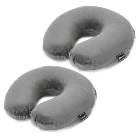 Aerolite Travel Pillow Neck Memory Foam Cushion (x2 Set)