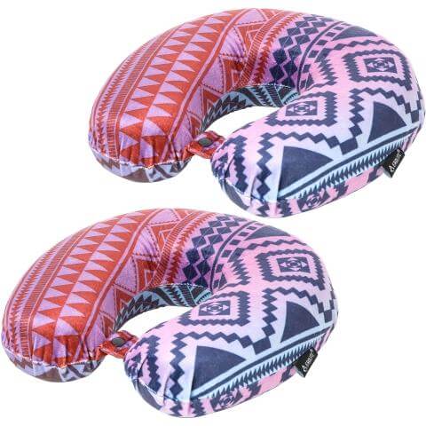 Aerolite Travel Pillow Neck Memory Foam Cushion (x2 Set) - Image 4