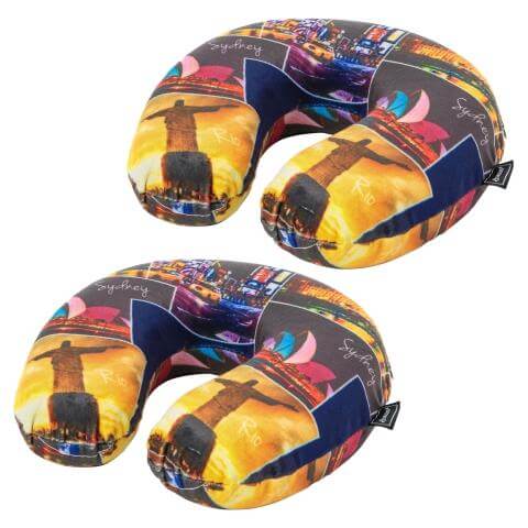 Aerolite Travel Pillow Neck Memory Foam Cushion (x2 Set) - Image 7