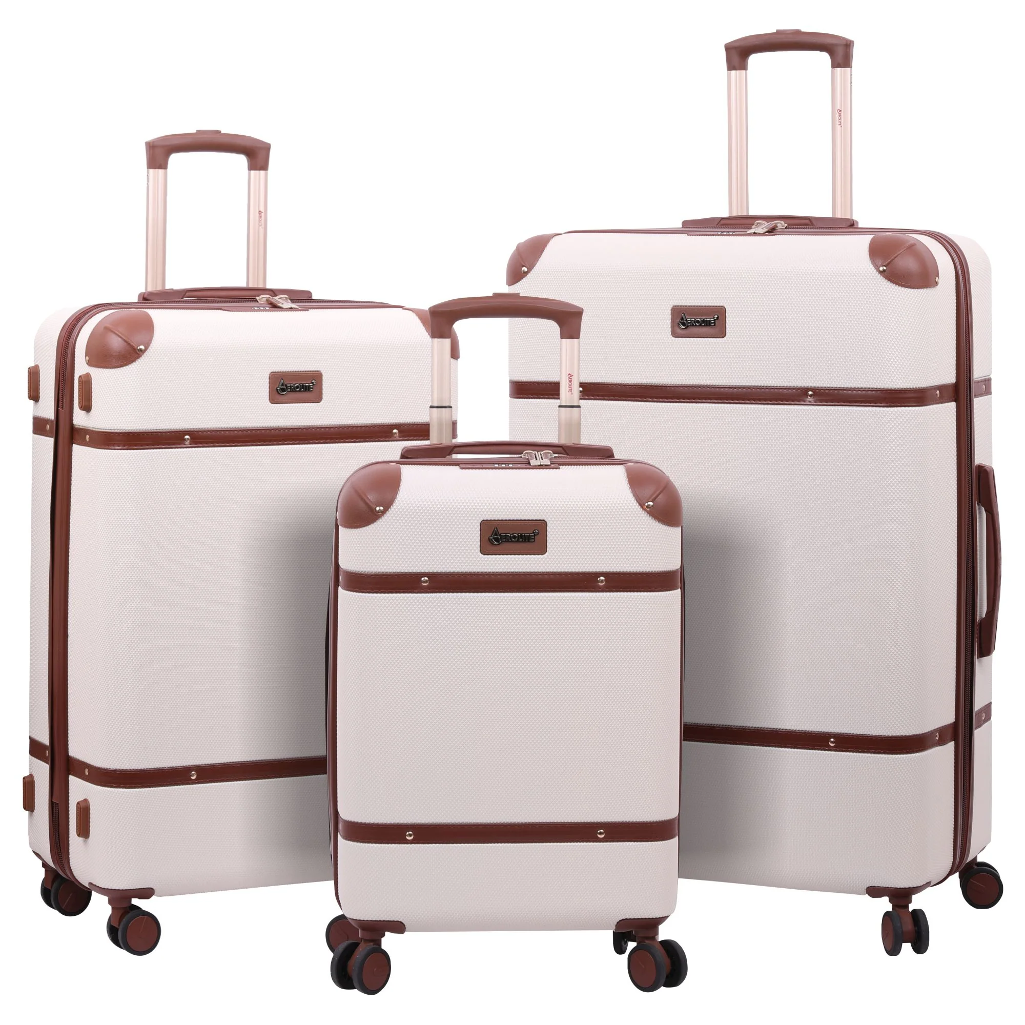 Aerolite Vintage Classic Retro Style Lightweight ABS Hard Shell Luggage With In-Built TSA Lock & Ultra Quiet Hinomoto 8-Wheels (Cabin 21", Medium 25", Large 29") - Image 20