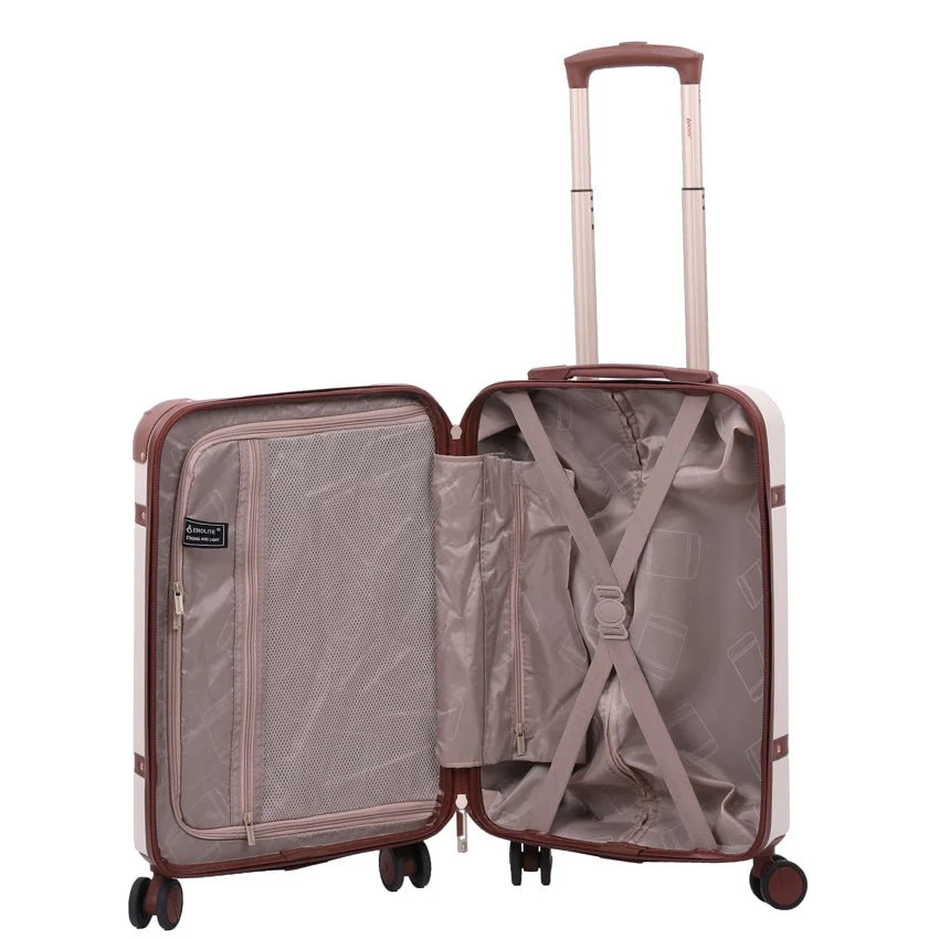Aerolite Vintage Classic Retro Style Lightweight ABS Hard Shell Luggage With In-Built TSA Lock & Ultra Quiet Hinomoto 8-Wheels (Cabin 21", Medium 25", Large 29") - Image 3