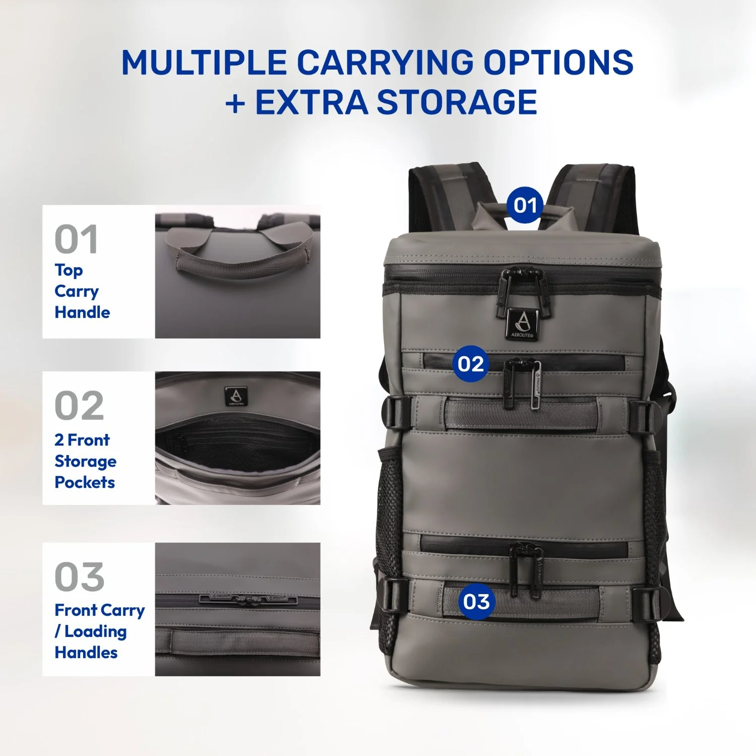 Aerolite Waterproof Backpack – Ryanair & Wizz Air Free Underseat Size 40×20×25 cm, 20L Cabin Rucksack with 14″ Laptop Sleeve, Multiple Pockets & Travel Essentials – Dark Green - Image 6