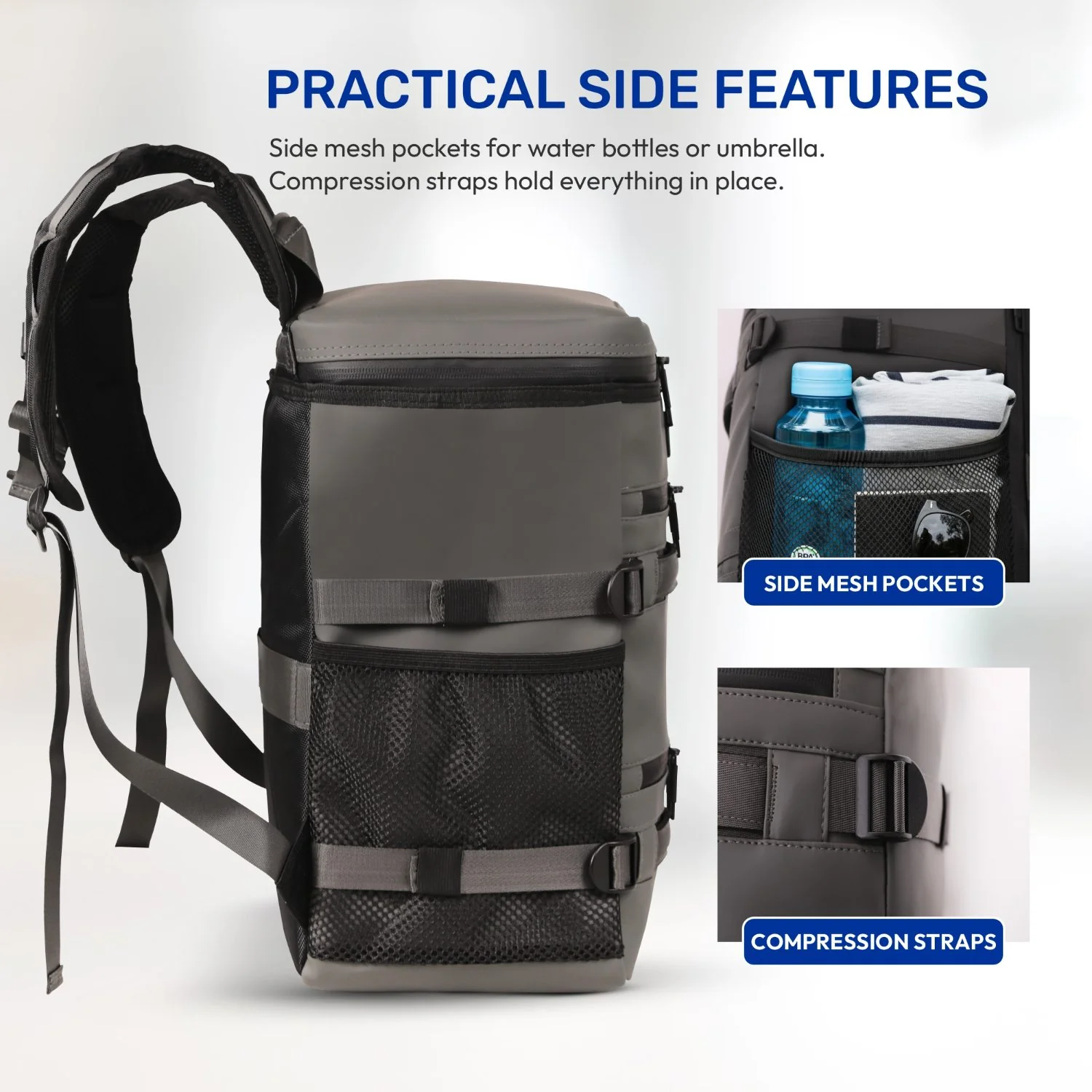 Aerolite Waterproof Backpack – Ryanair & Wizz Air Free Underseat Size 40×20×25 cm, 20L Cabin Rucksack with 14″ Laptop Sleeve, Multiple Pockets & Travel Essentials – Dark Green - Image 7