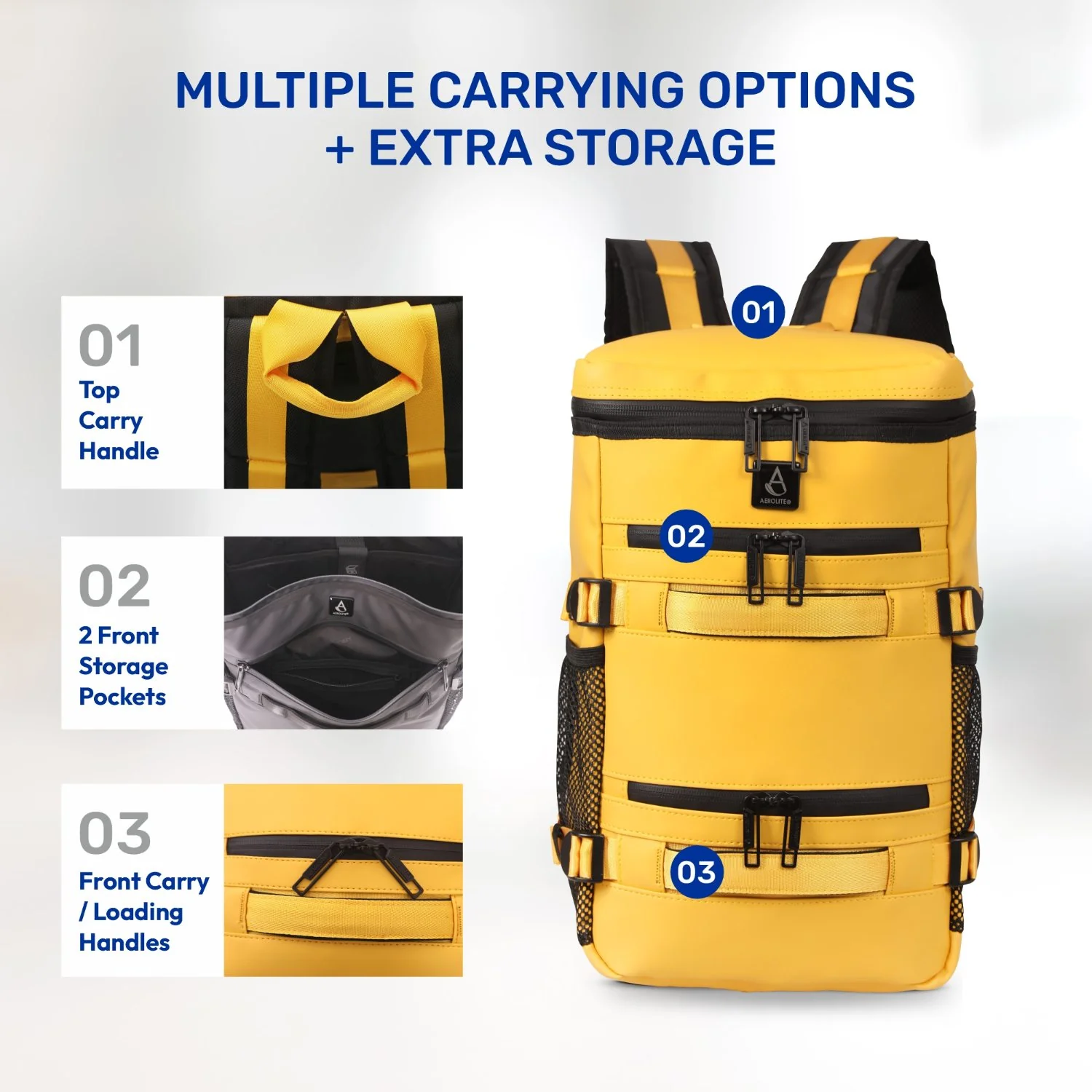 Aerolite Waterproof Backpack – Ryanair & Wizz Air Free Underseat Size 40×20×25 cm, 20L Cabin Rucksack with 14″ Laptop Sleeve, Multiple Pockets & Travel Essentials – Mango - Image 6
