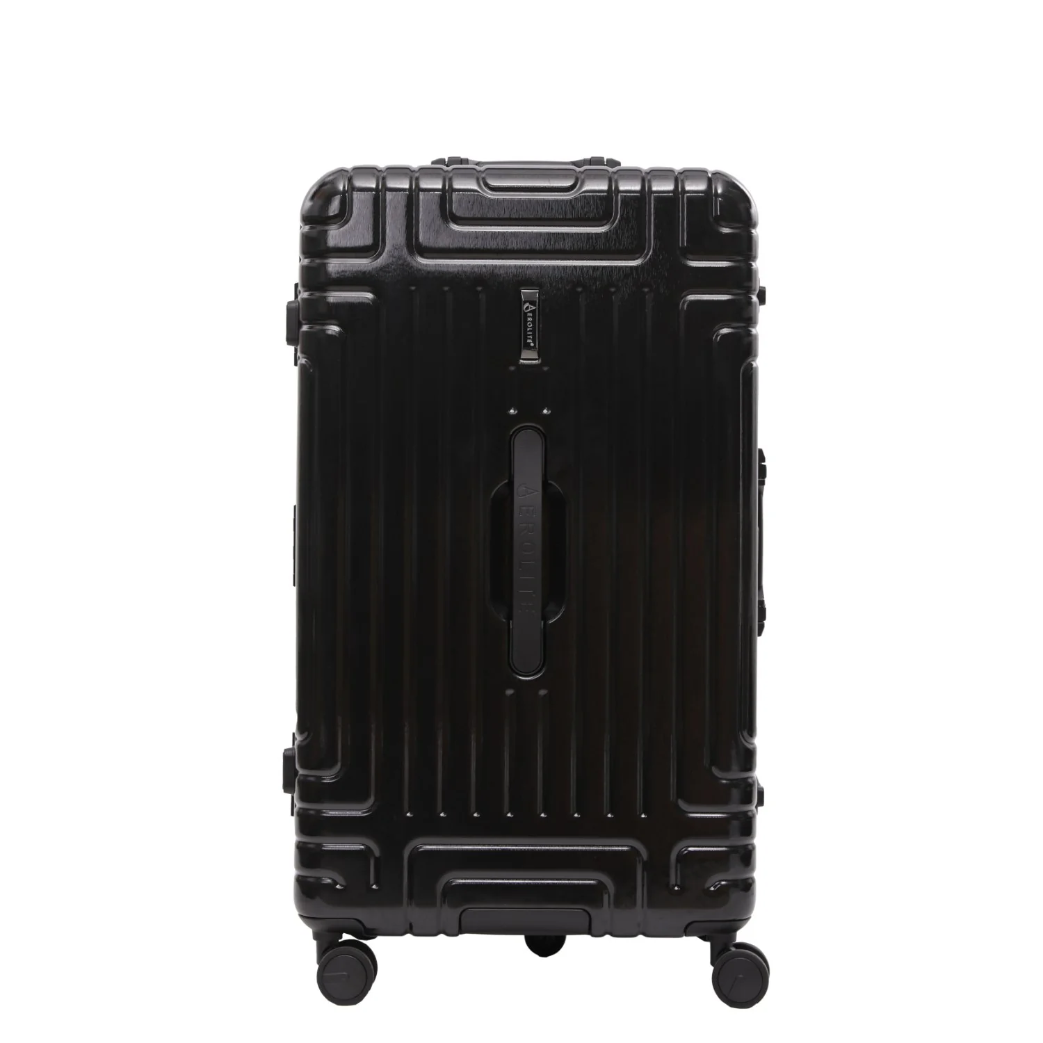 Aerolite Zipperless  Aluminium Frame Trunk, Premium Trunk Suitcase, TSA Latch-Lock, Aluminium Frame, Silent Hinomoto Wheels, 97.6L Large Luggage - Black - Image 14