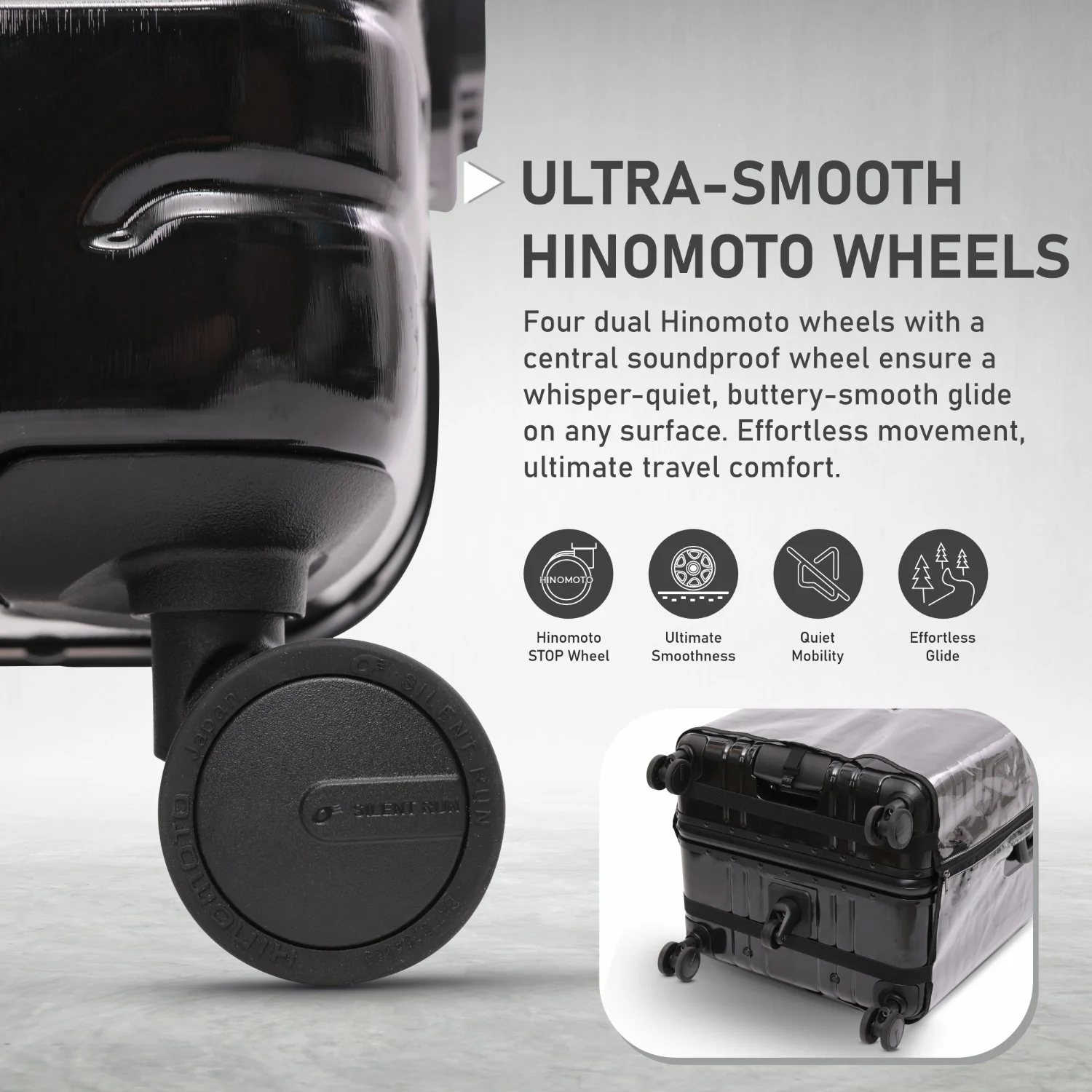 Aerolite Zipperless  Aluminium Frame Trunk, Premium Trunk Suitcase, TSA Latch-Lock, Aluminium Frame, Silent Hinomoto Wheels, 97.6L Large Luggage - Black - Image 3